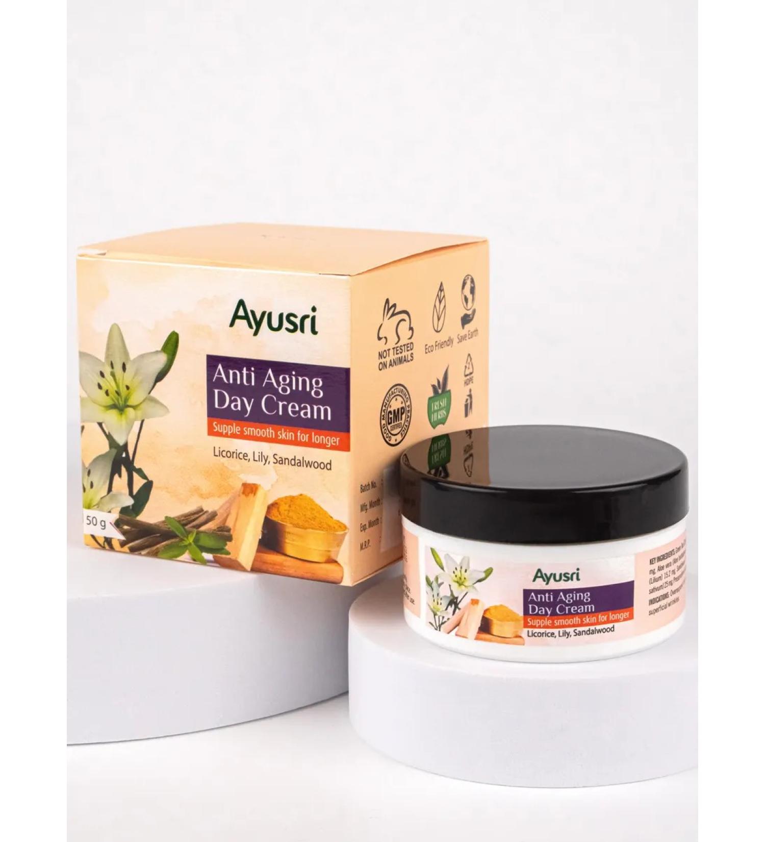 Ayusri Facial cream anti -aging daily 50 g - Buy Online on GoSupps.com