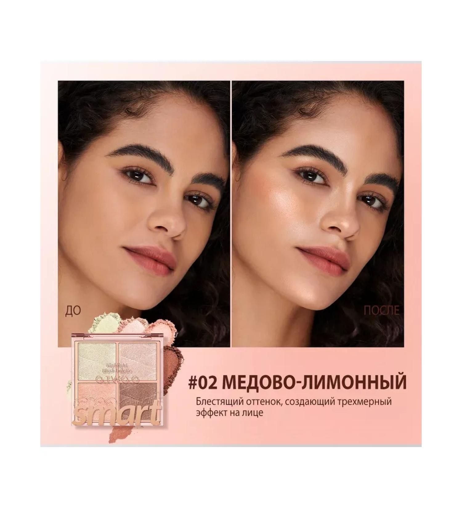 HighlightersEnter Highlaiter Facial Palette with shining sparkles No. 02