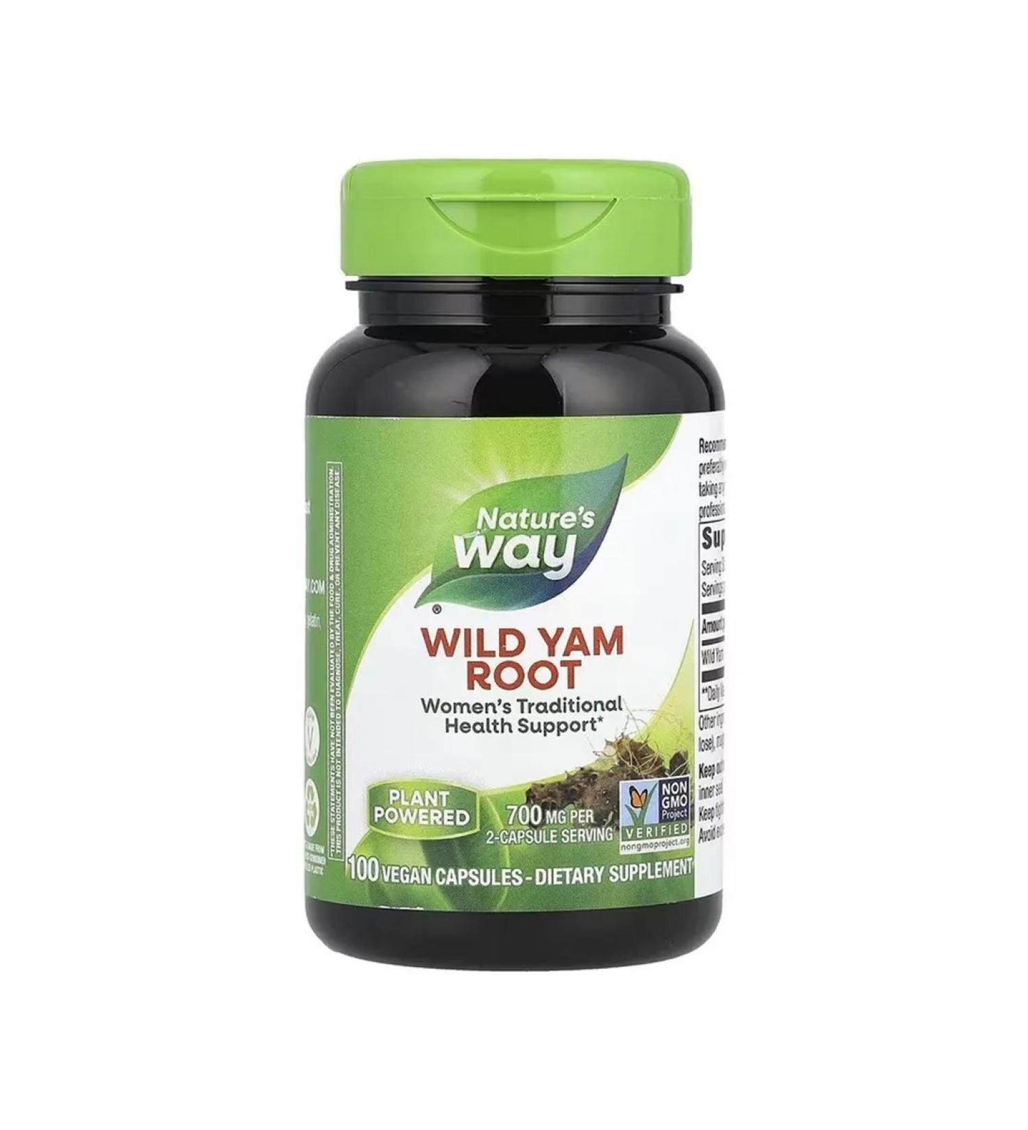 Nature's Way Wild yams root 700 mg 100 capsules - Buy Online on GoSupps.com