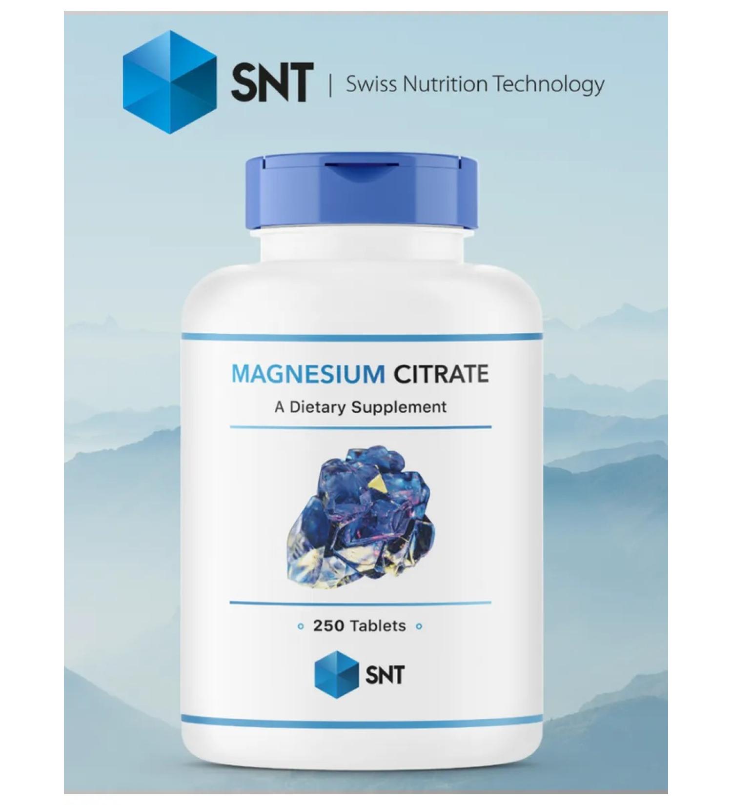 SNT Swiss Nutrition Technology Magnesi Magnesium Citrate 200 Mg 250 Tab - Buy Online on GoSupps.com