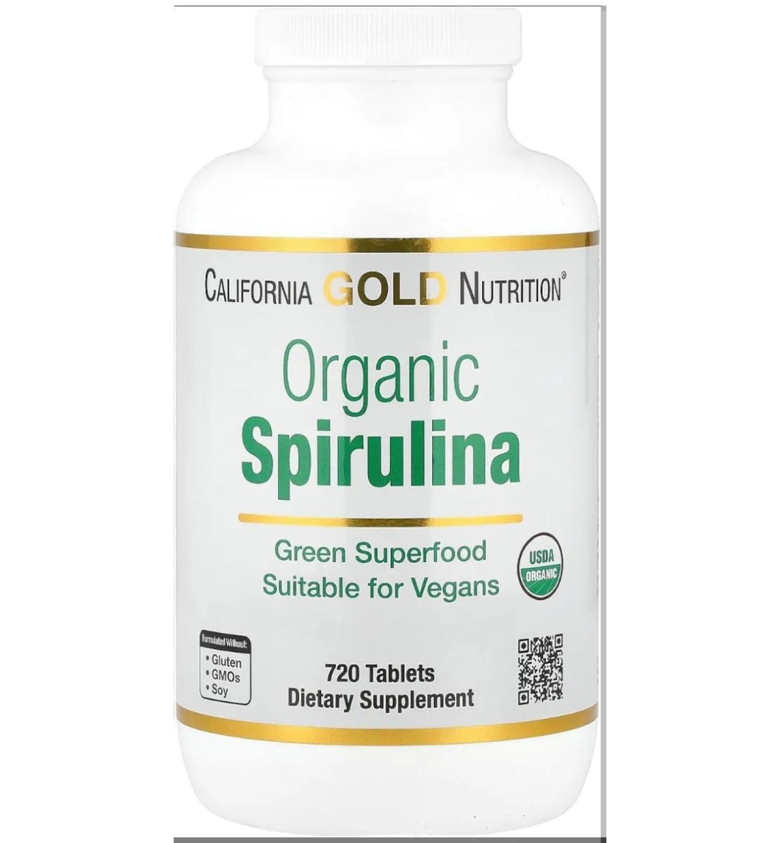 California Gold Nutrition Organic Spirulina 720 Tablets (spirulina) - Buy Online on GoSupps.com