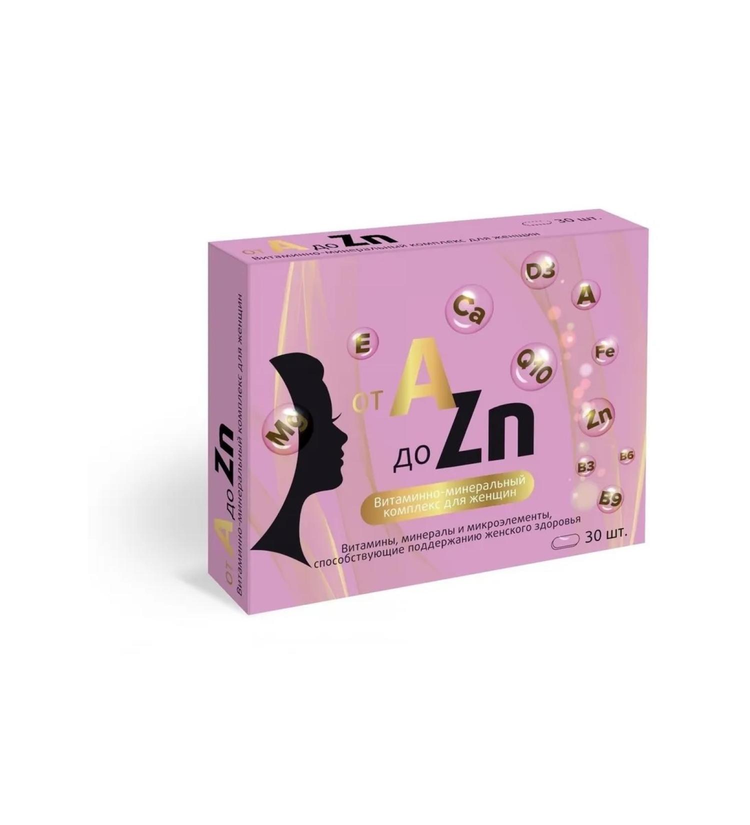Vitamin complex A-Zn tablets for women 30 pcs