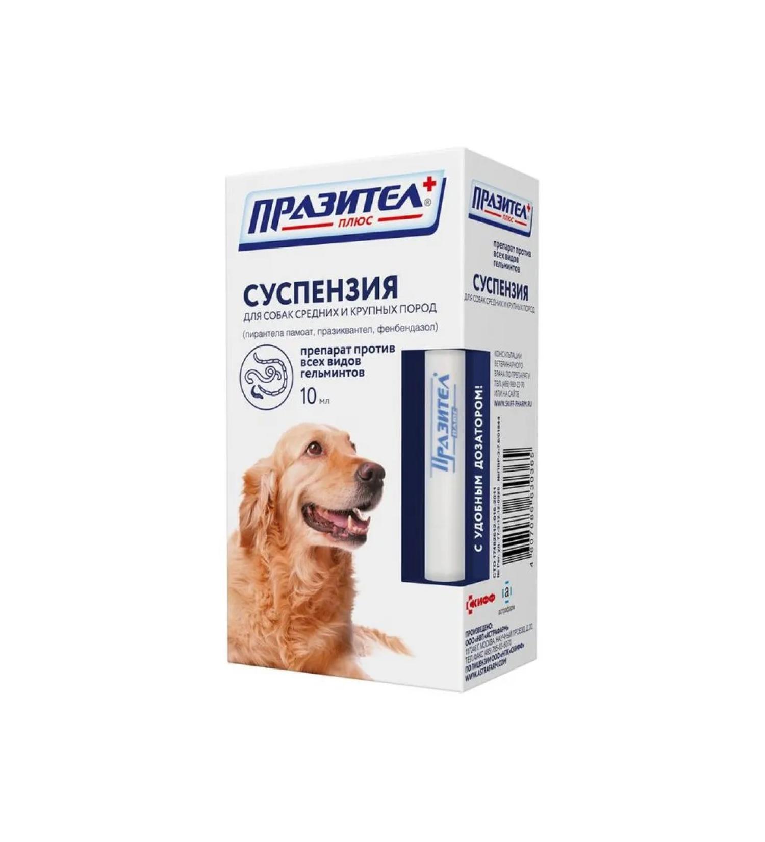 Astrapharm Prasitel Suspension for dogs of medium large breeds