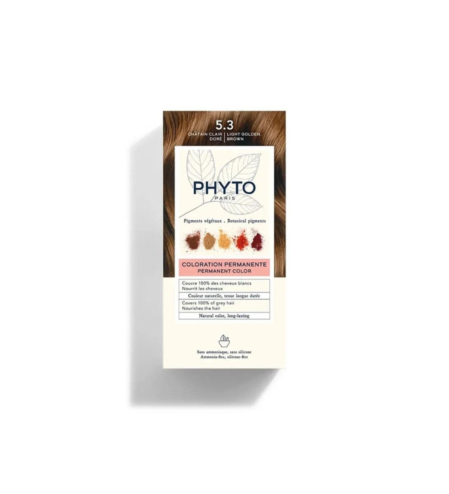 Phyto Fito hair dye tone 5.3 (light golden brown -haired) - Buy Online on GoSupps.com