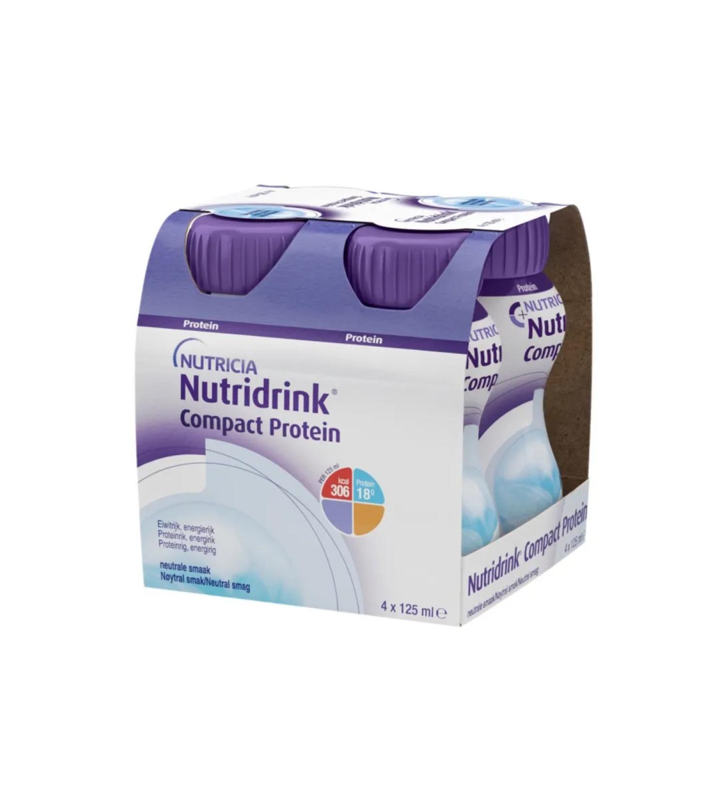 Nutricia Nutridrink compact protein neutral taste 1 tooth 4 pcs - Buy Online on GoSupps.com