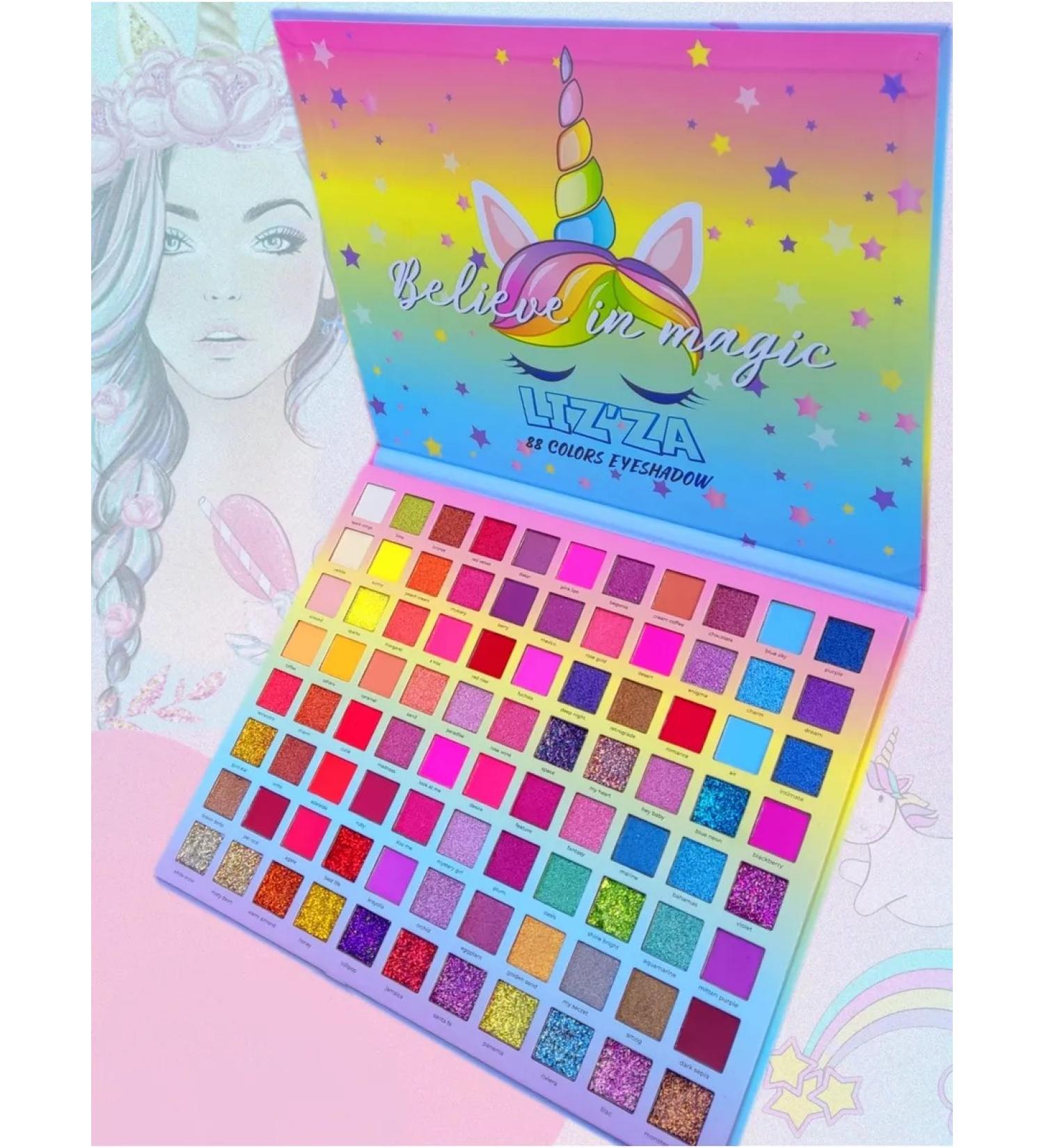 LIZZA Cosmetic Palette of shadows for eyelids bright large - Buy Online on GoSupps.com