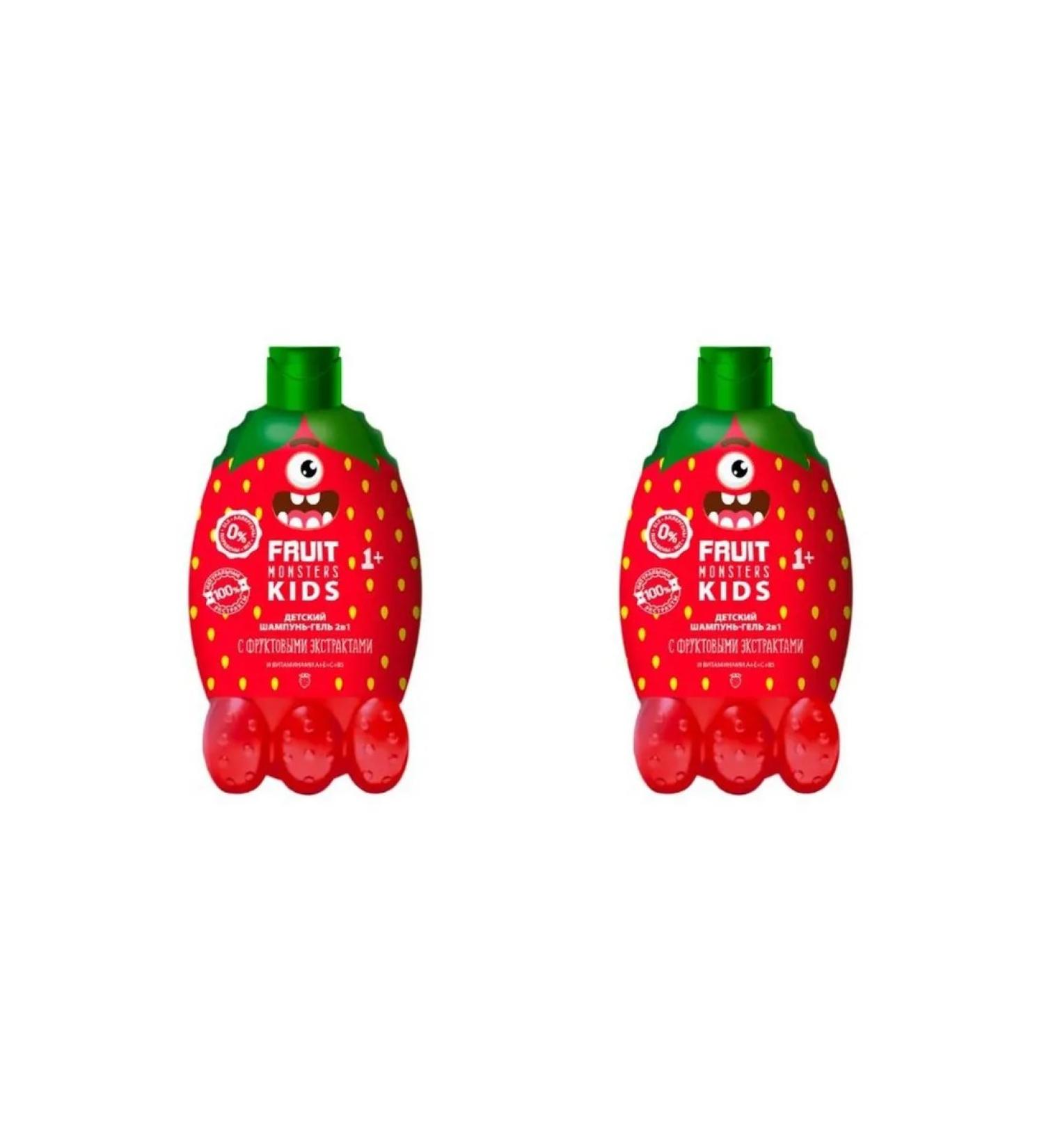 Fruit Monsters Shampoo-gel children 2B1 Forest berries 400 ml 2 pieces - Buy Online on GoSupps.com