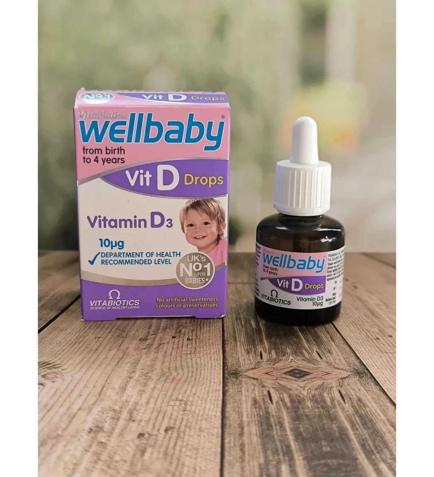 Vitabiotics d Velbeby Wellbaby Vit D drops 30ml - Buy Online on GoSupps.com
