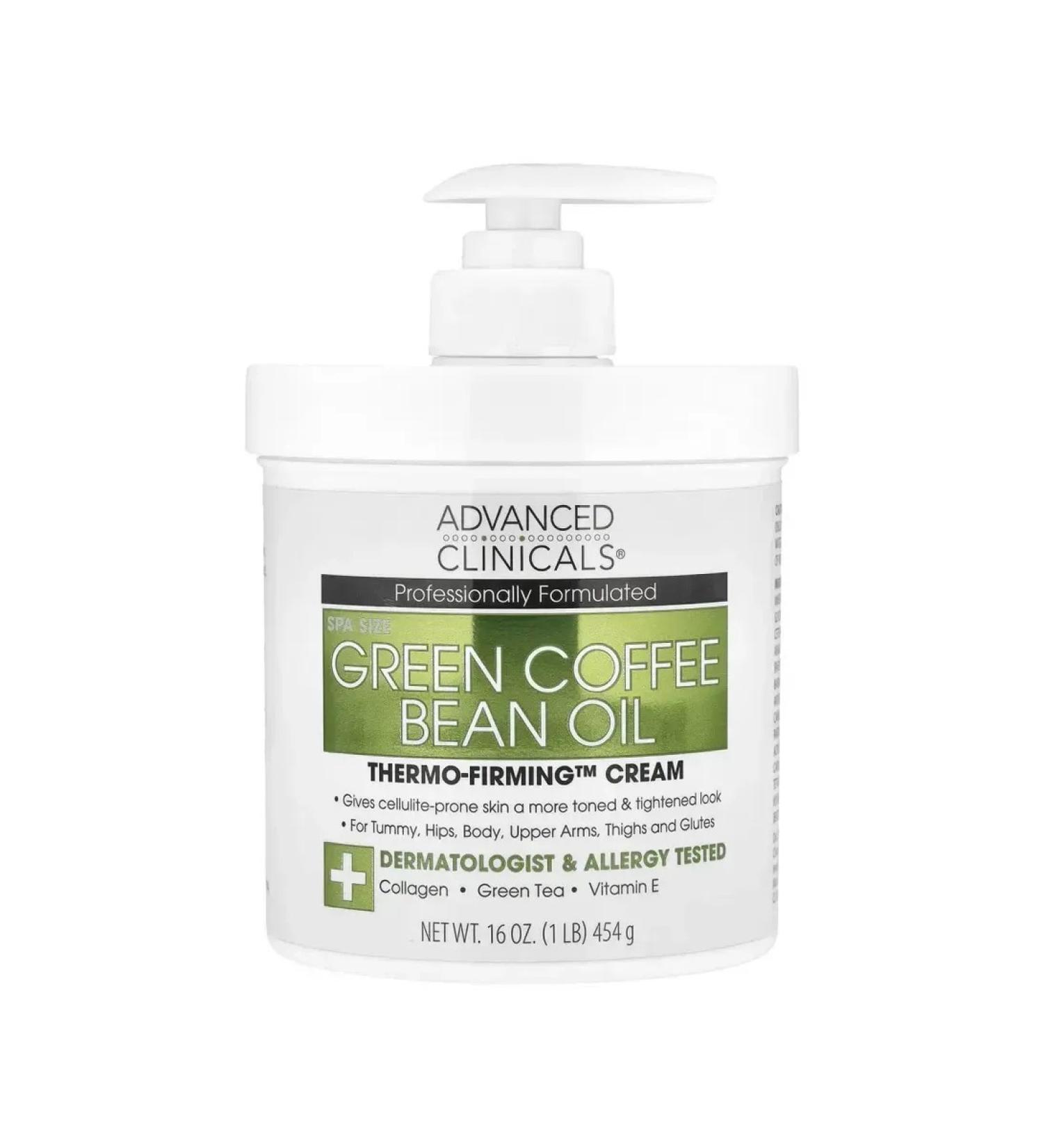 Advanced Clinicals Body cream with green coffee grains oil 473 ml - Buy Online on GoSupps.com