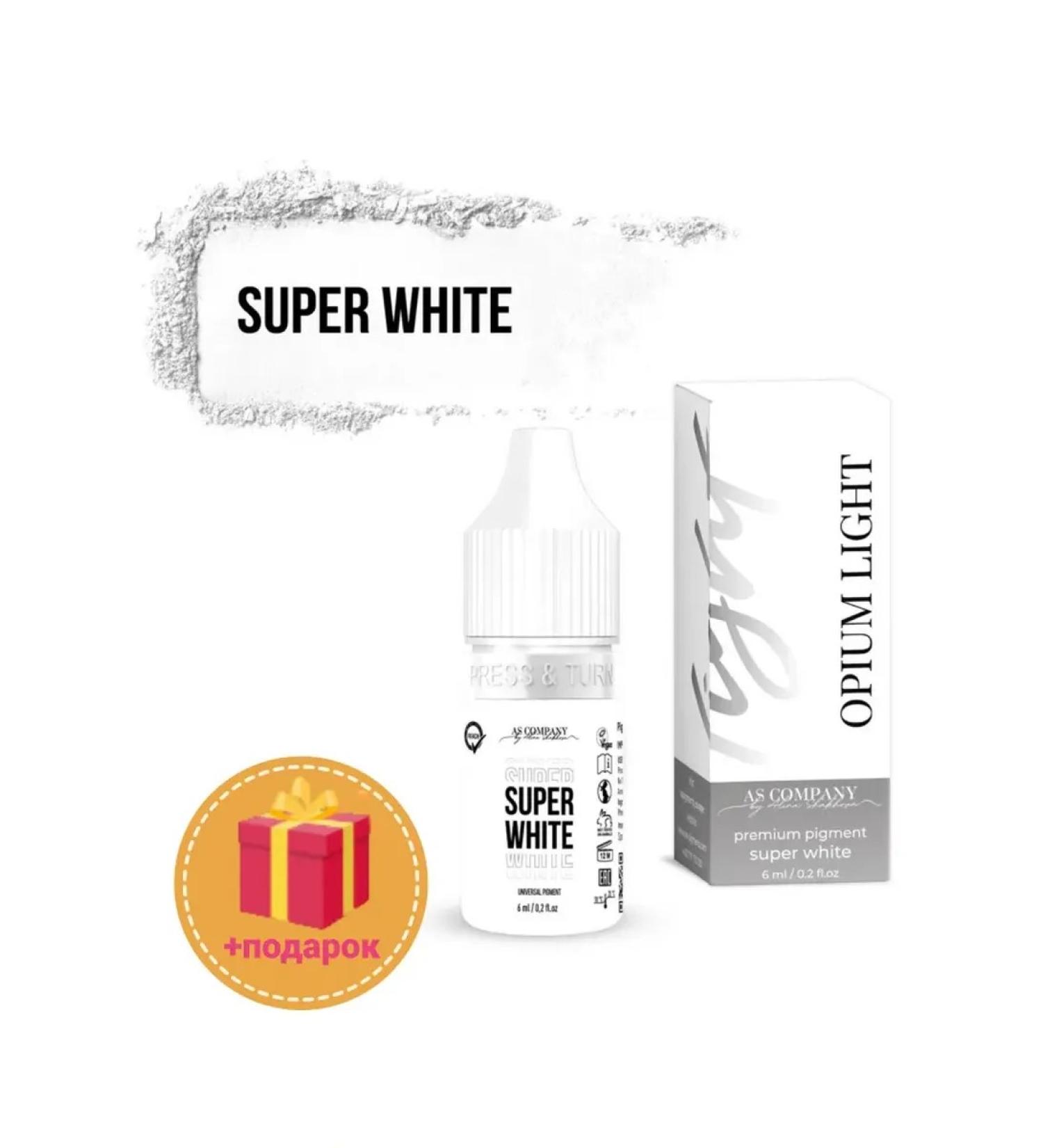 AS COMPANY BY ALINA SHAKHOVA AS-Company pigment for permanent makeup OPIUM COLORS SUPER WHITE 6 ml - Buy Online on GoSupps.com