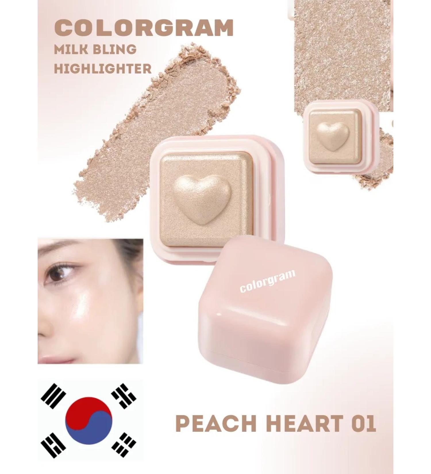 Colorgram Peach Heart 01 compact highlighter for face - Buy Online on GoSupps.com
