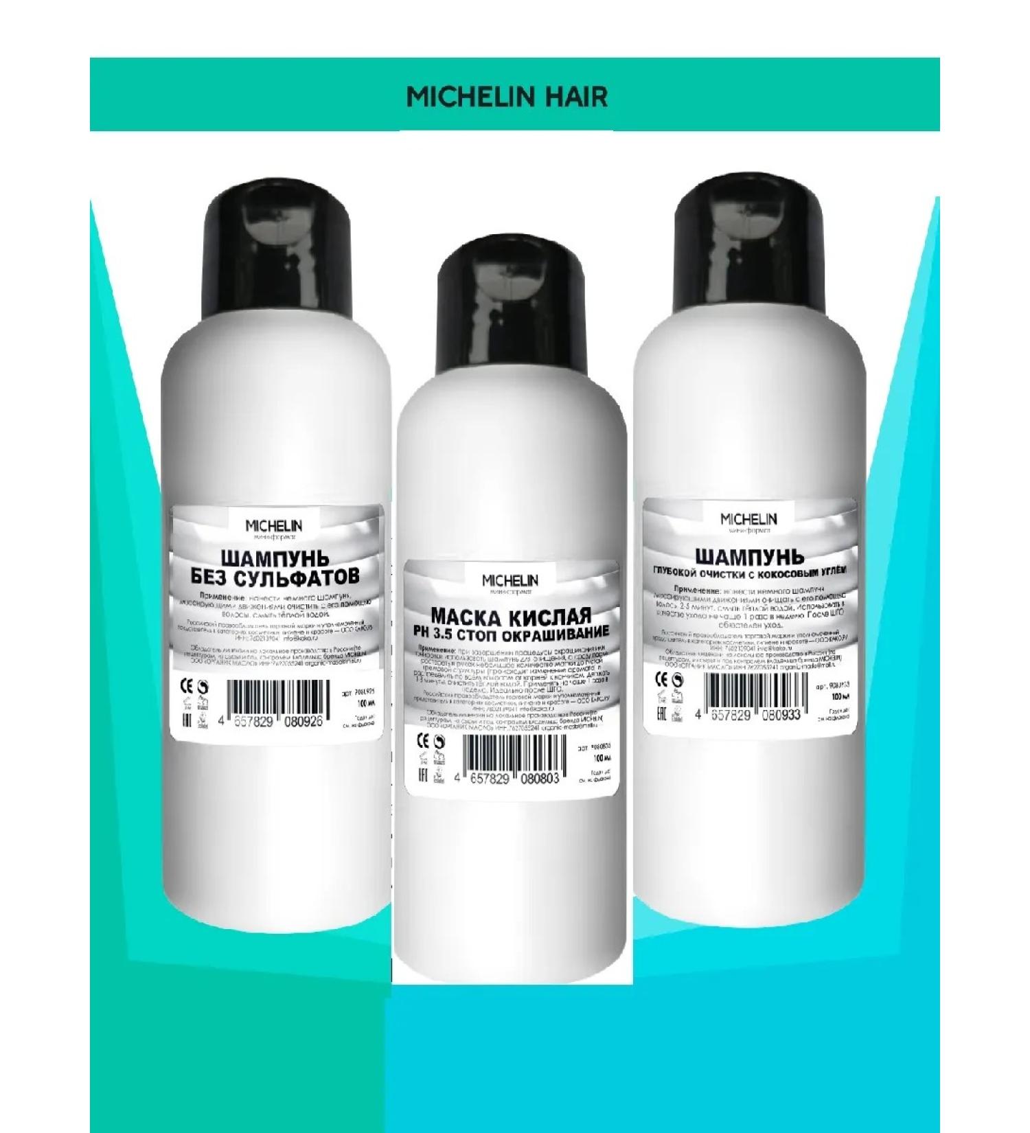 MICHELIN SECTRY SHGO + hair mask sour + shampoo without sulfates - Buy Online on GoSupps.com