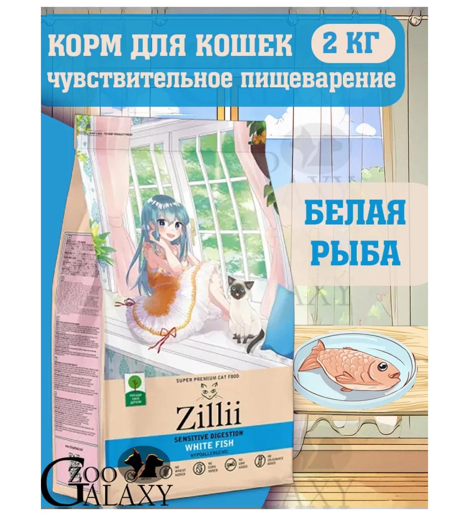 Zillii Cat food with sensitive digestion fish 2 kg