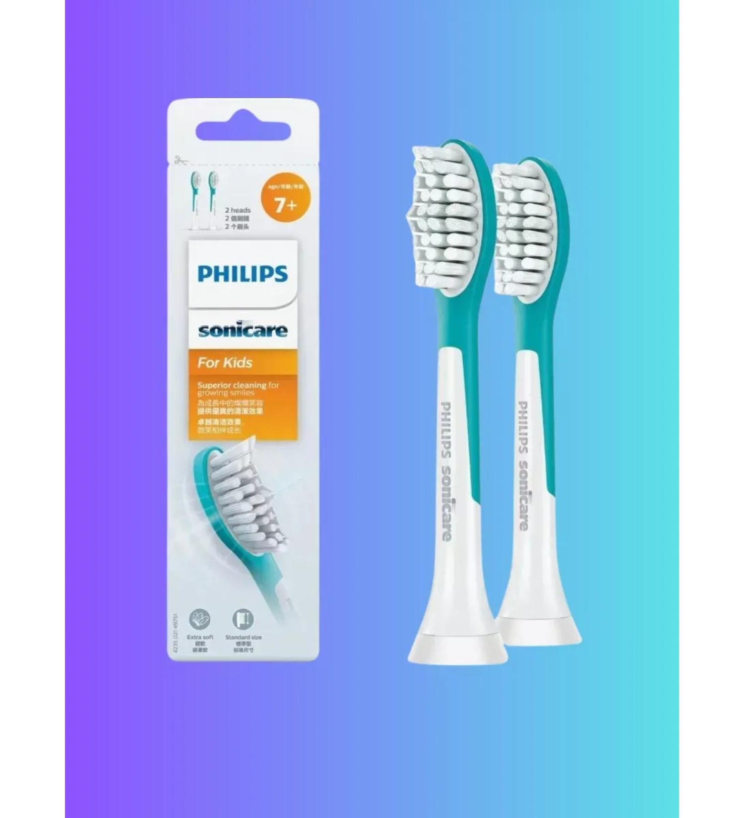 A set of interchangeable nasadings Philips Sonicare Forkids 7+