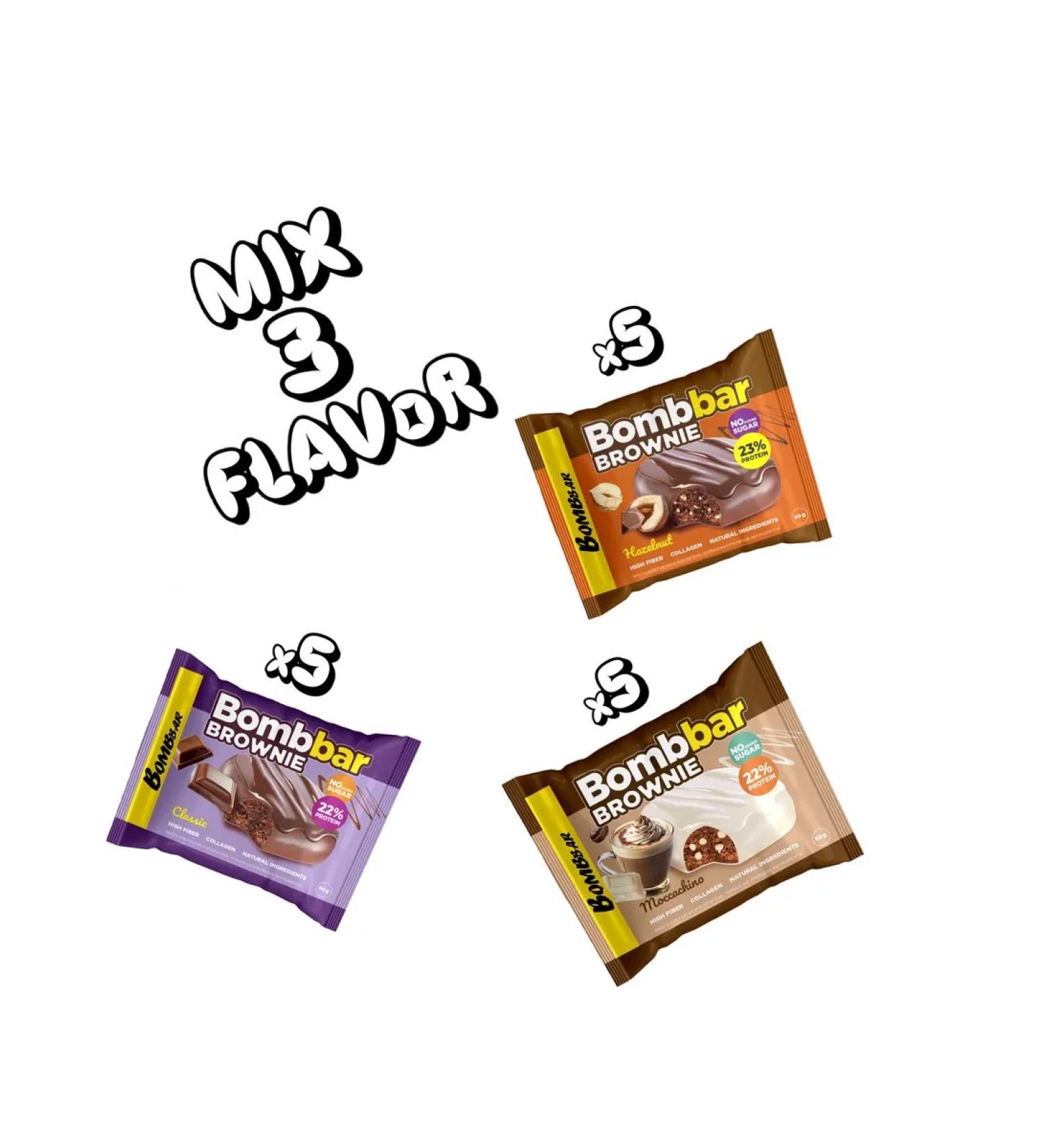 BombBar MIX 3x5pcs Brownie Classic Hounds Mokk 50g
