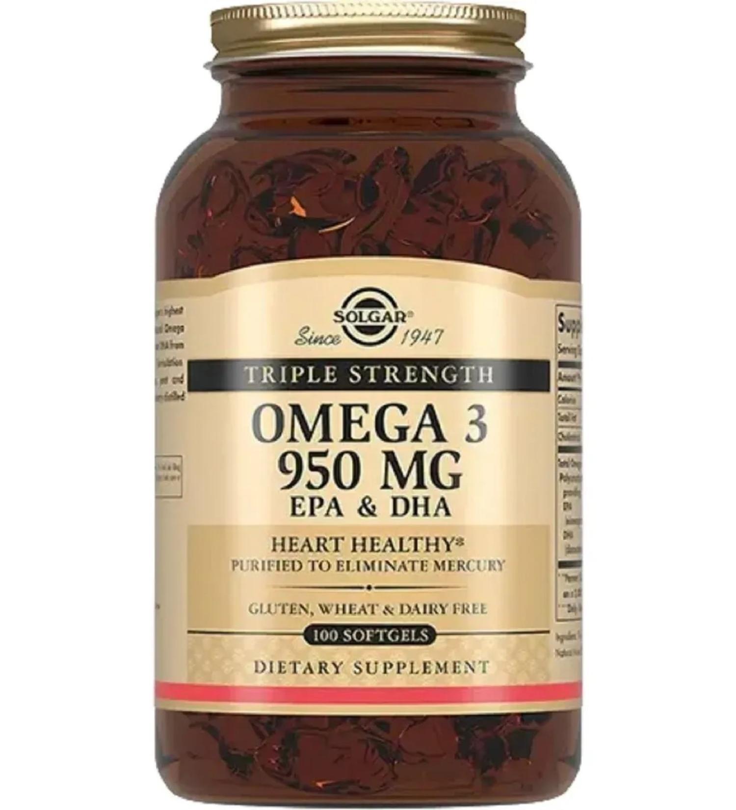 SOLGAR Triple omega-3 100 capsules