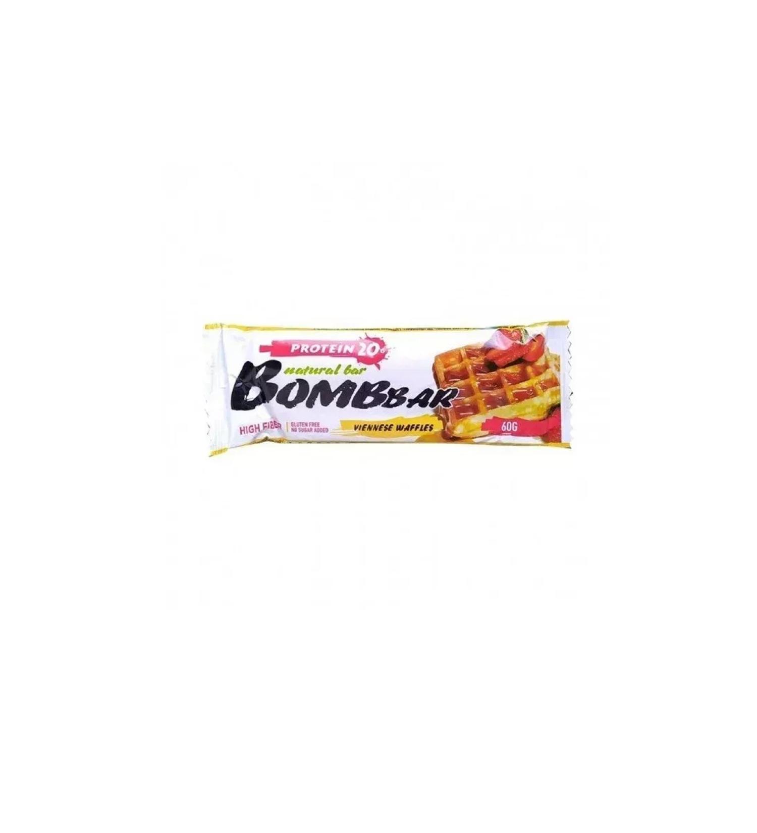 BombBar Protein bar 60 g Vienna waffles 1pc - Buy Online on GoSupps.com