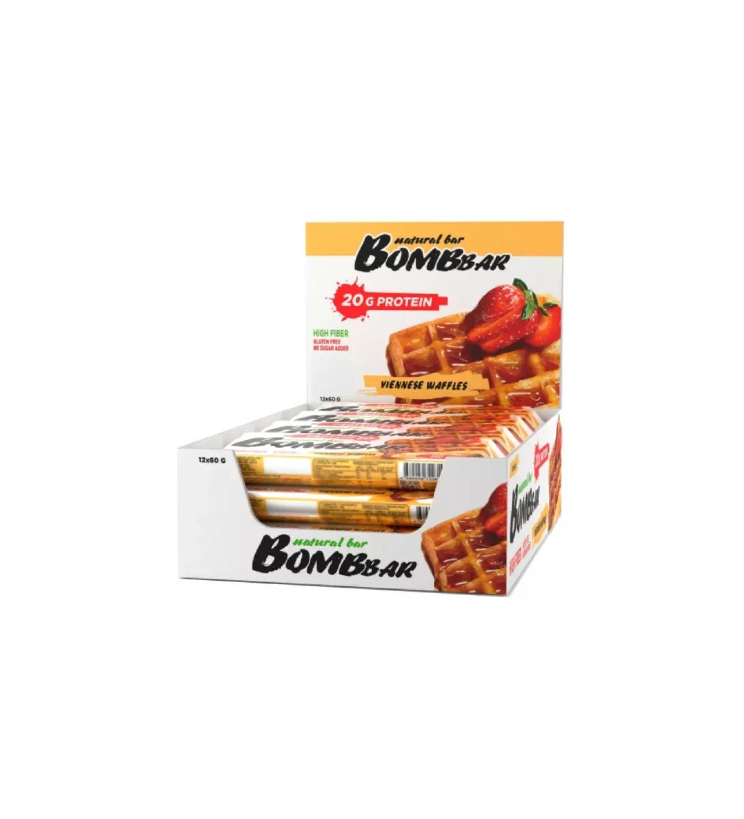 BombBar 20pcs protein bars 60g Vienna waffles