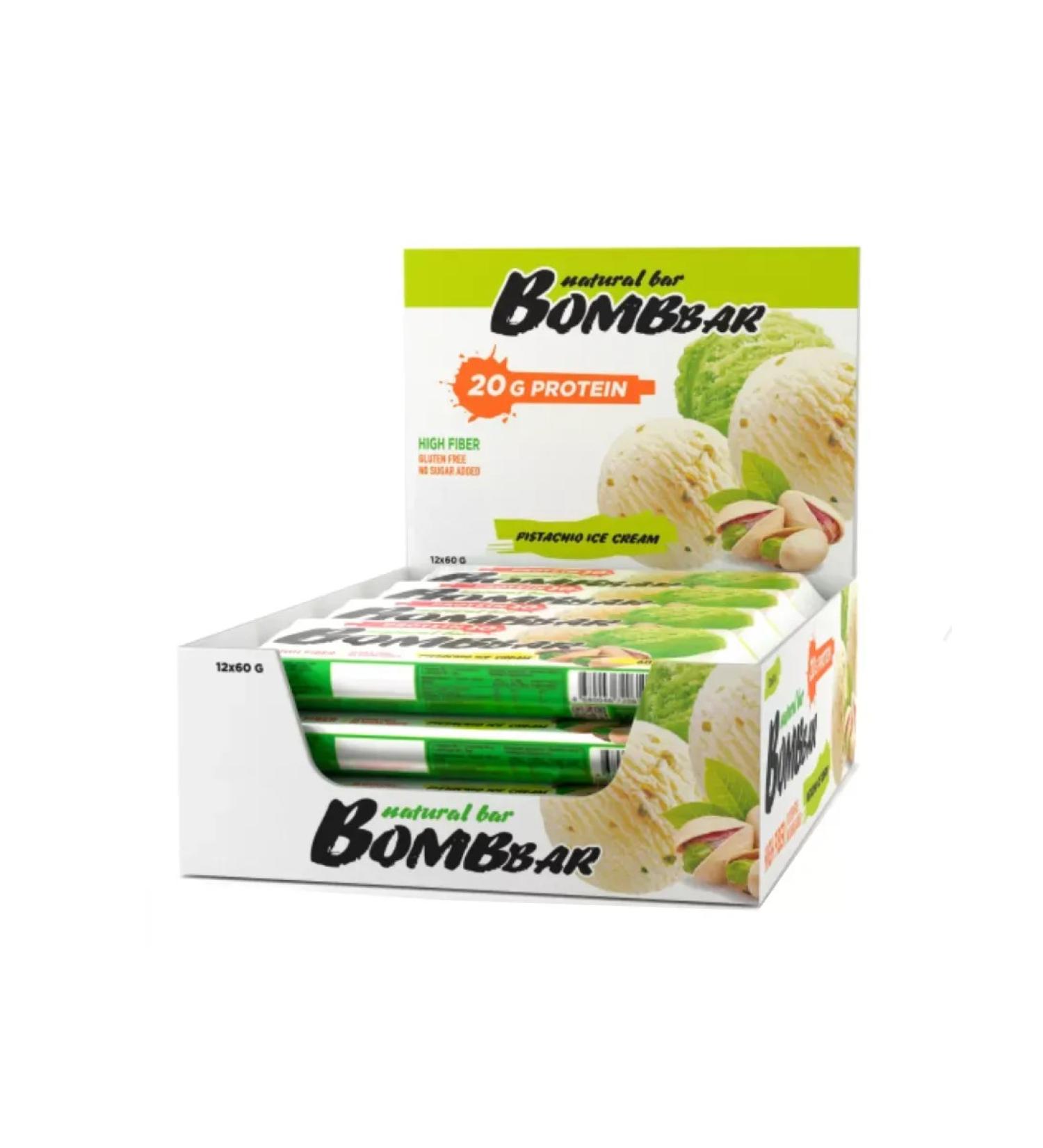 BombBar 20pcs protein bar 60g pistachio seal