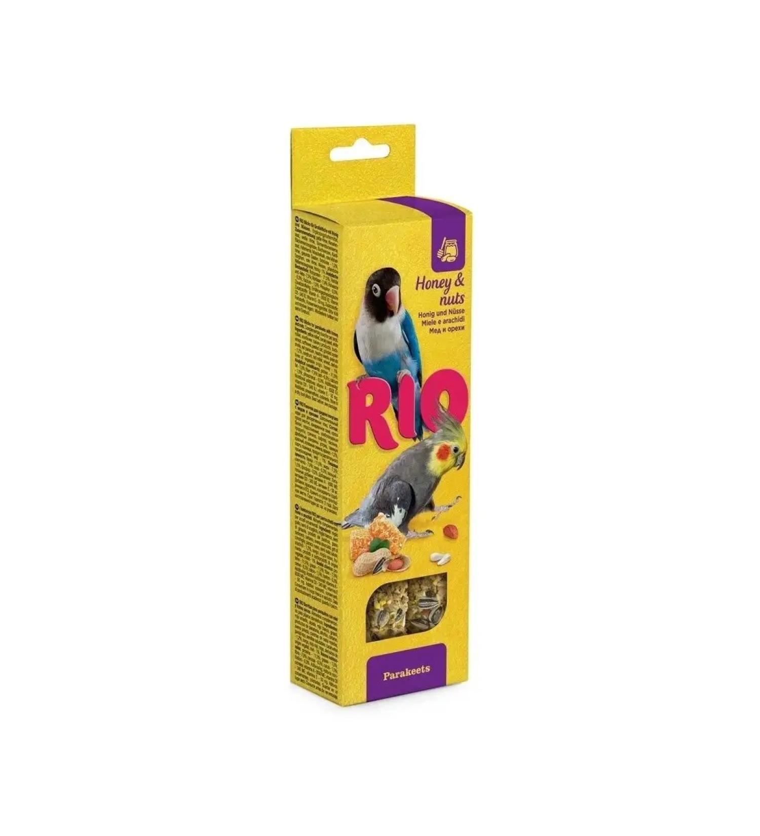 RIO Sticks for medium parrots with honey and nuts 2x75 g - Buy Online on GoSupps.com