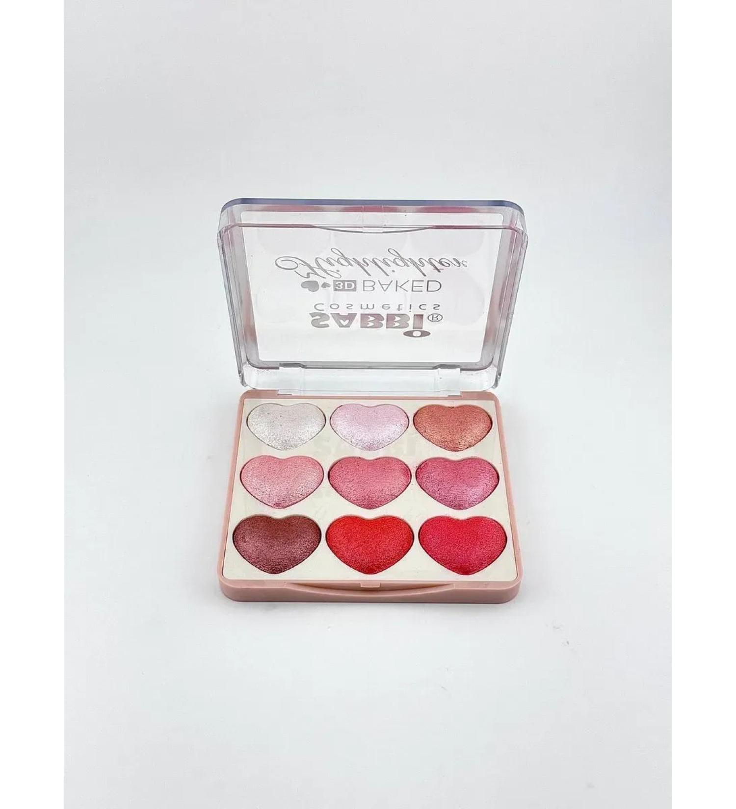 Dubai shop Palette shadows Bright big cute heart 3d - Buy Online on GoSupps.com