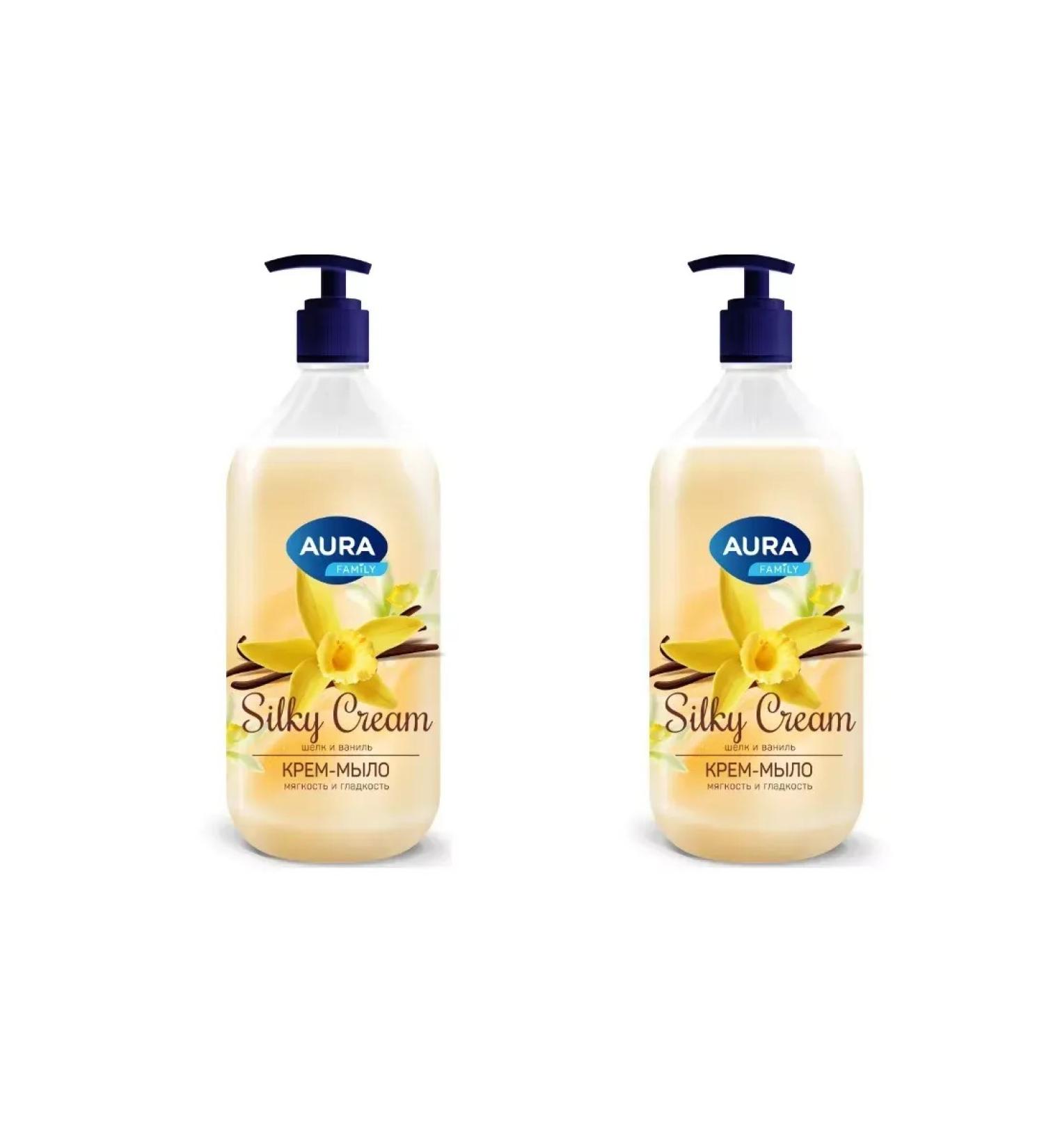 Aura Silky Cream cream silk and vanilla 1000 ml 2pcs - Buy Online on GoSupps.com