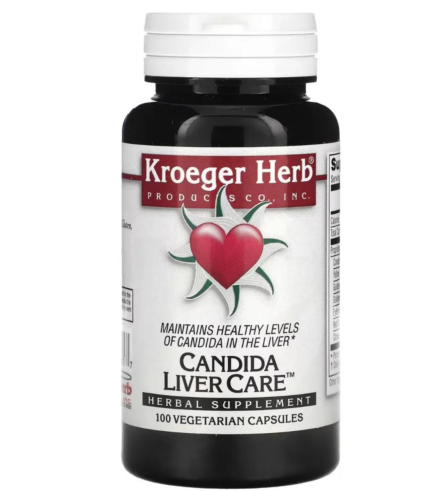 Kroeger Herb Co Kroeger Herb Candida Liver Care - 100 Vegetarian Capsules - Buy Online on GoSupps.com