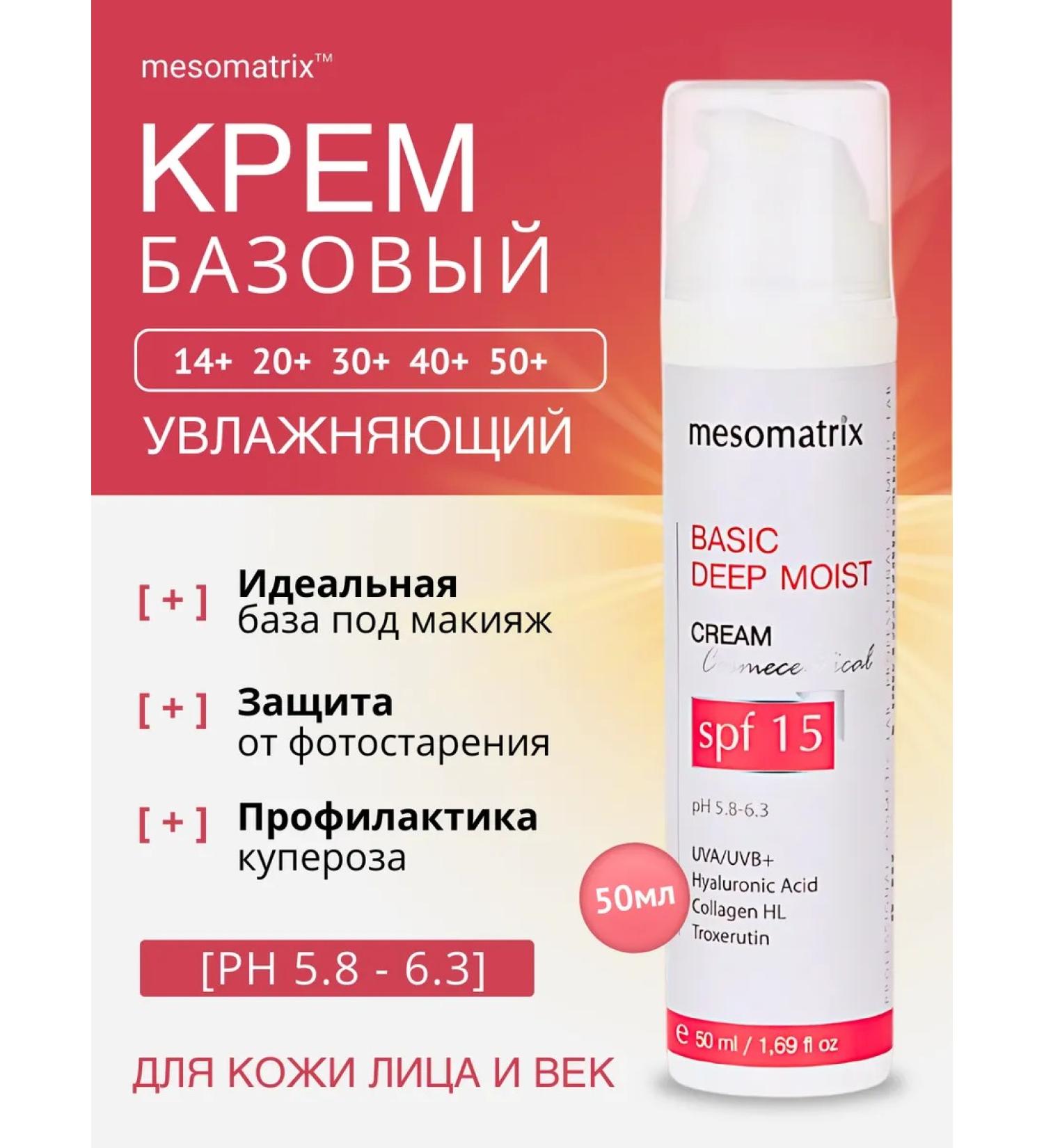 Mesomatrix Professional Facial Cream Basic for makeup for sensitive skin