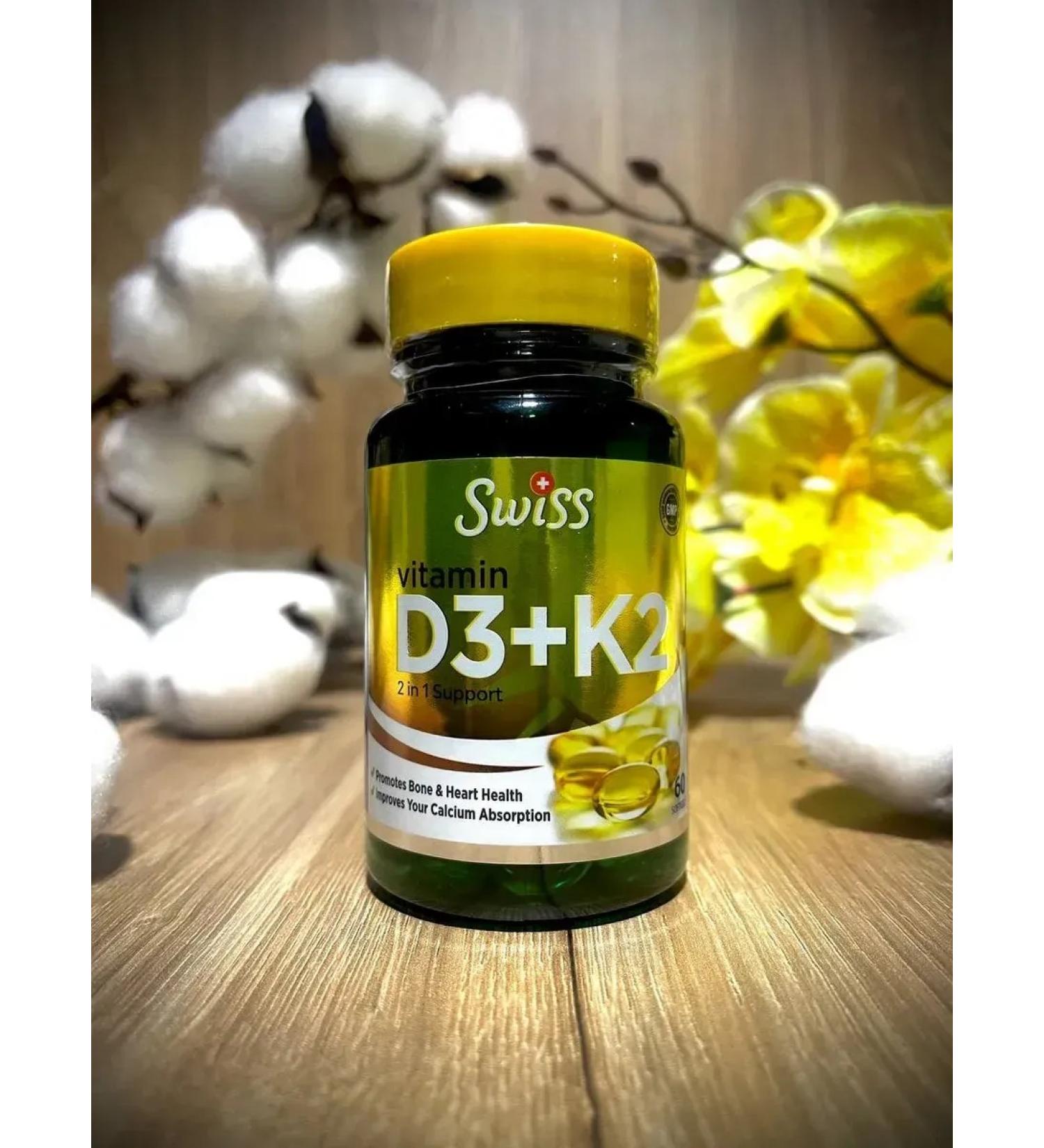 Swiss Vitamin D3+K2 - Buy Online on GoSupps.com