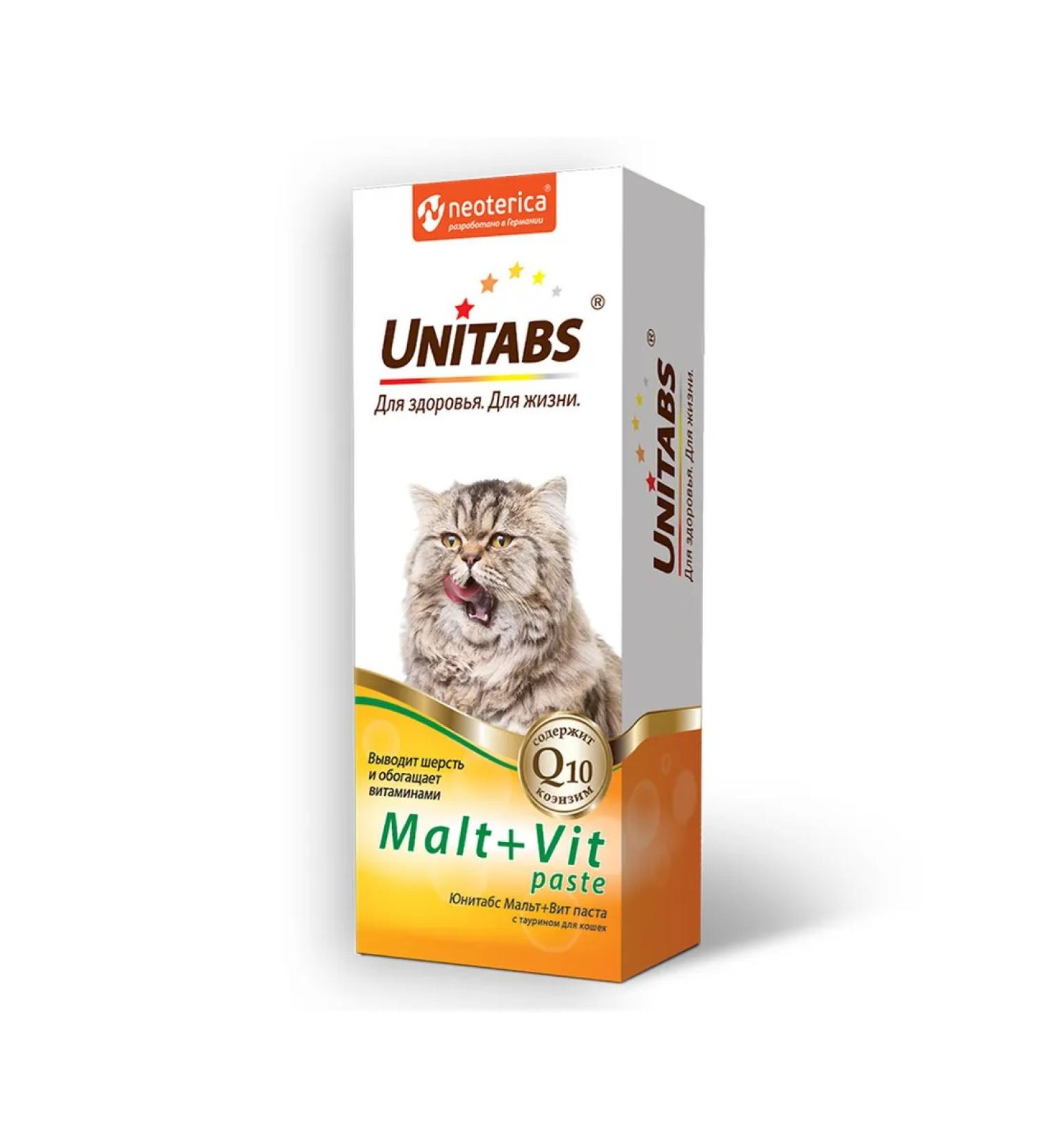 UNITABS MALT+VIT Paste with taurine for cats 120 ml