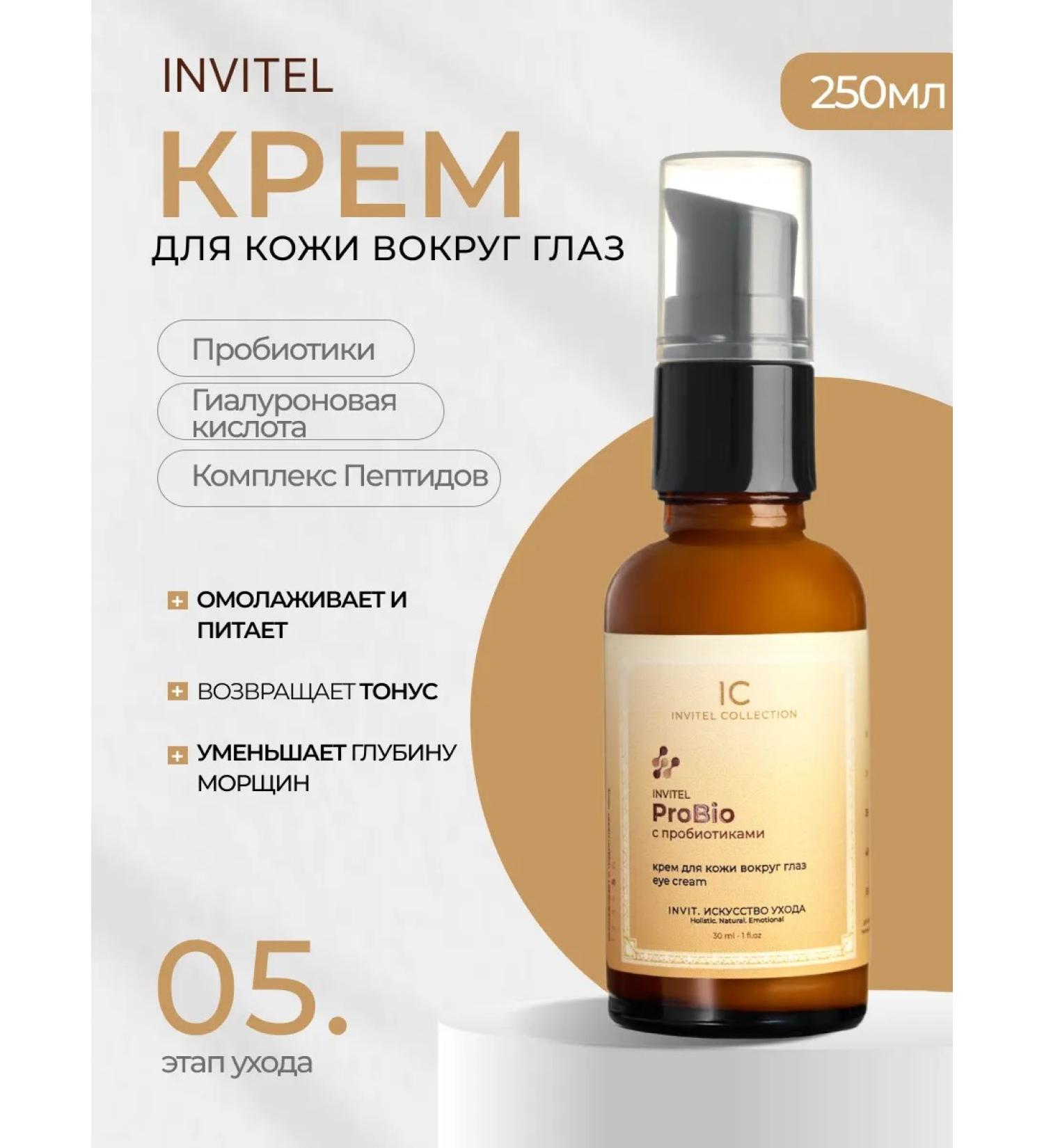 INVIT Skin cream around the eyes with probiotics 30ml - Buy Online on GoSupps.com