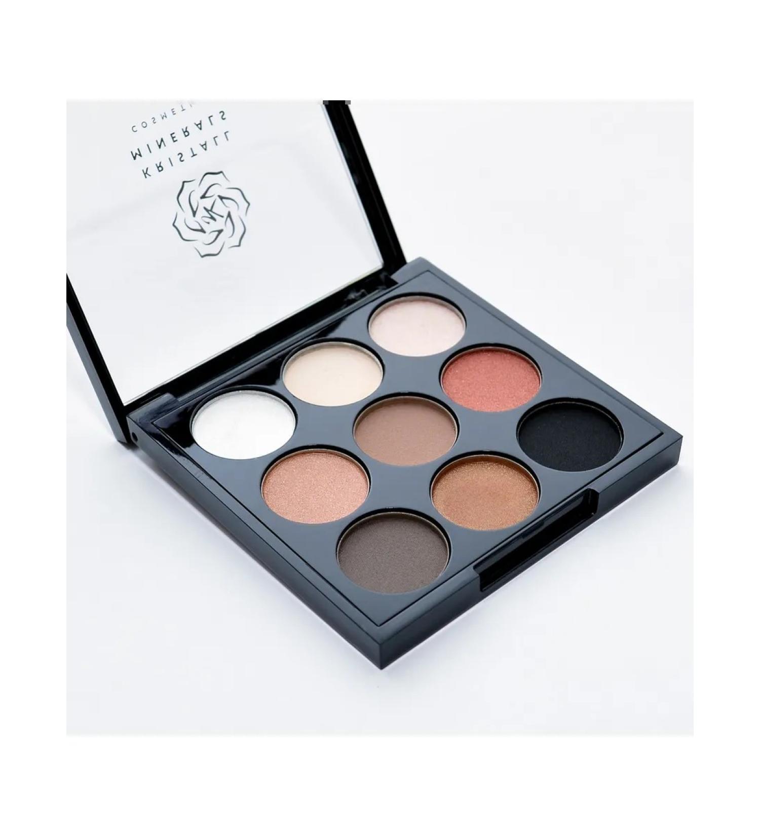 Crystal Minerals Cosmetics Palette of mineral natural shadows 9pcs. C801 - Buy Online on GoSupps.com