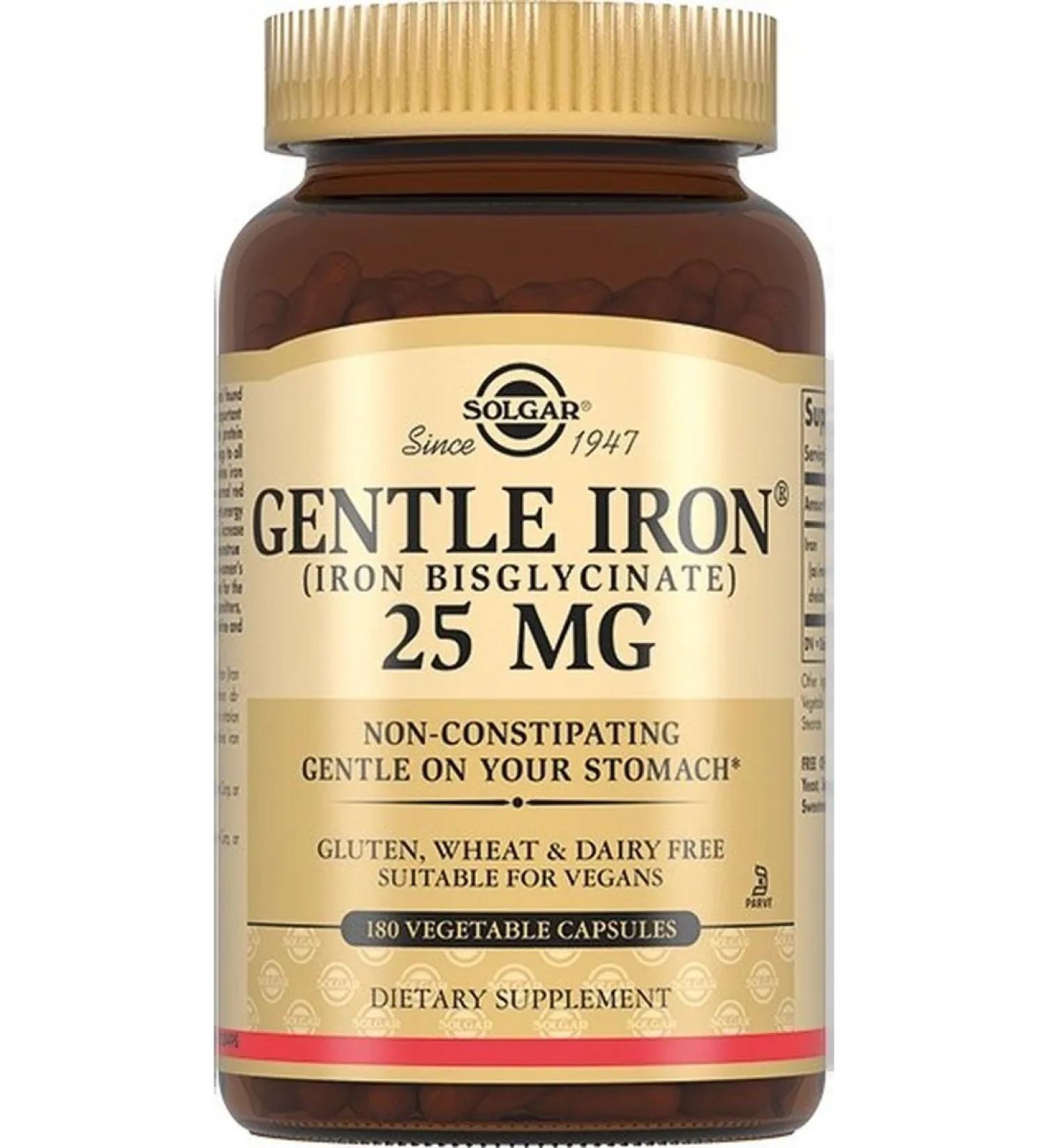 Solgar Inc Easily accessible iron Gentle Iron N180 Caps 475 mg