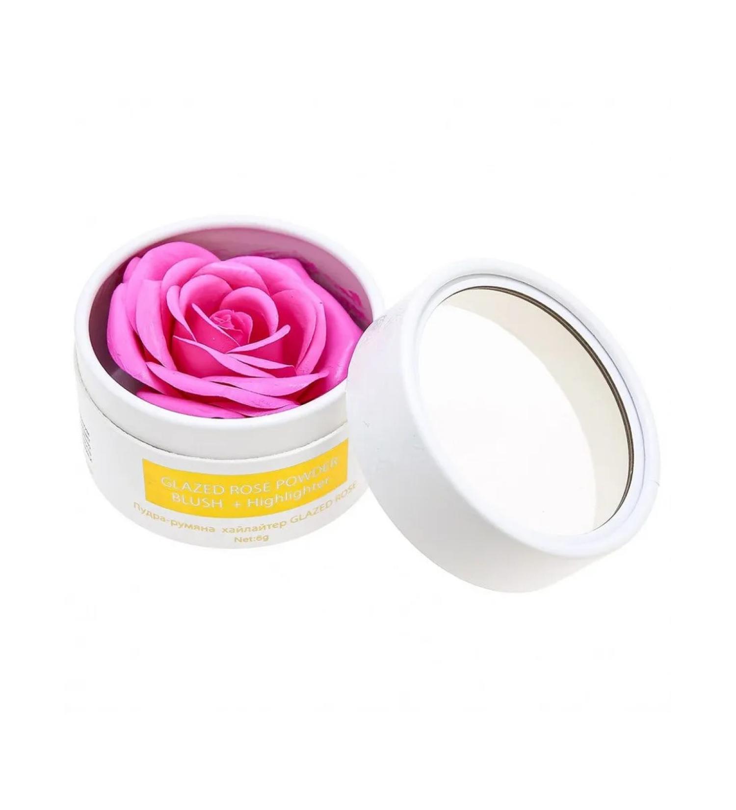 Rosel Cosmetics Glazedrose cream blush and highlighter in a shade of delicate rose - Buy Online on GoSupps.com