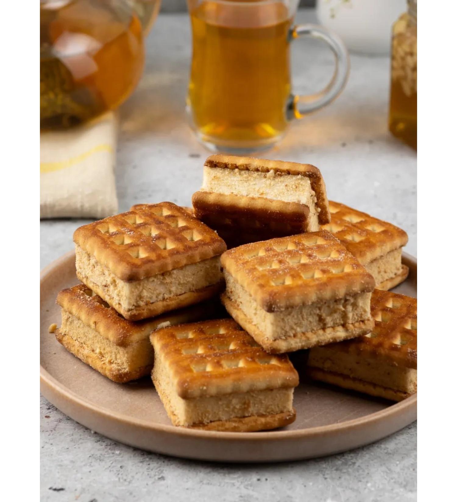 SWEETS OF THE VOLGA REGION Cookies with souffline filling and waffle crumbs set 600g - Buy Online on GoSupps.com