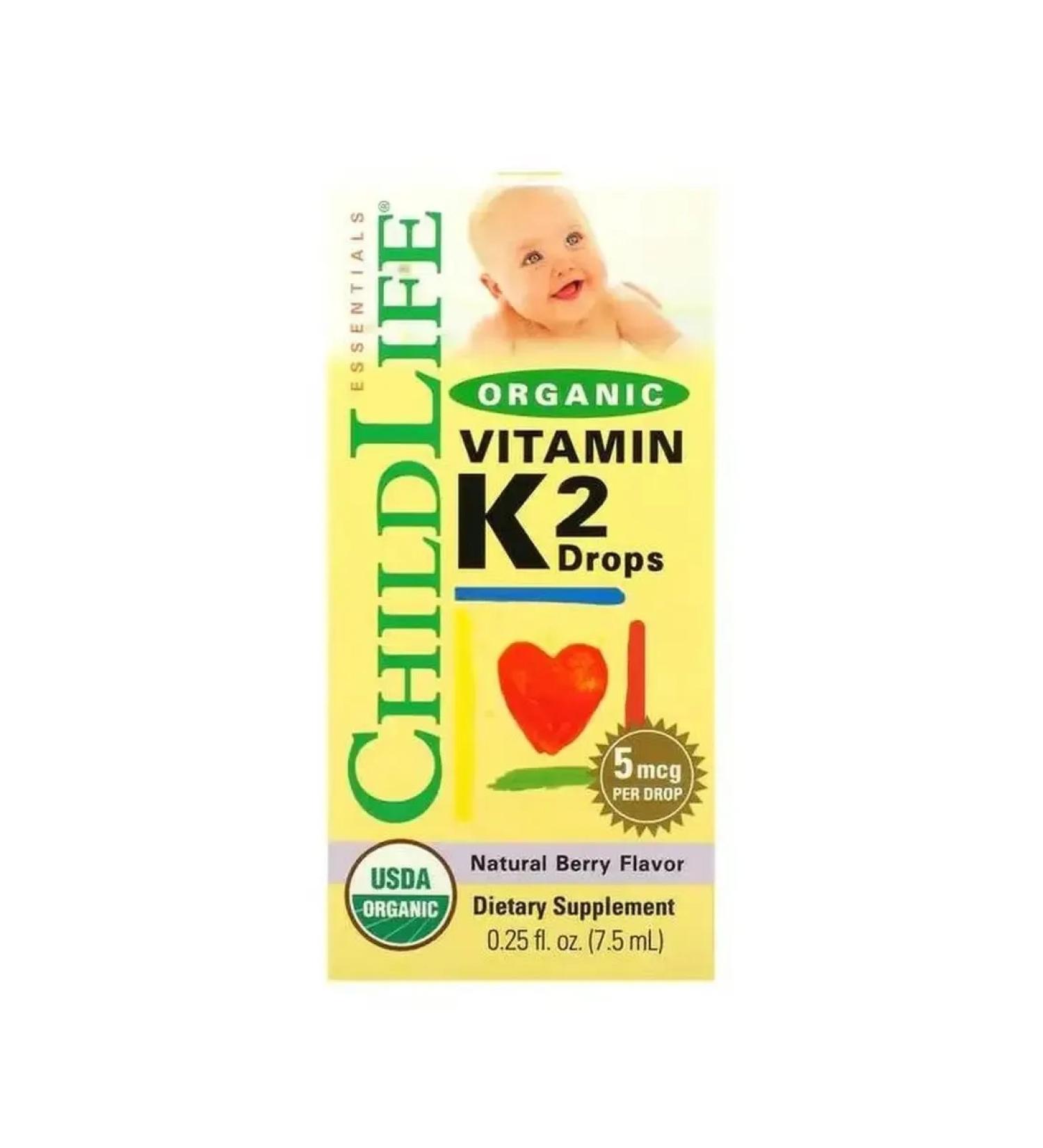 ChildLife Vitamin K2 in drops 5 g 7.5 ml - Buy Online on GoSupps.com