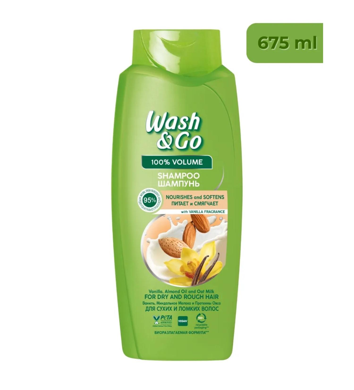 Wash&GO Shampoo for dry hair with vanilla vanilla extract 675 ml
