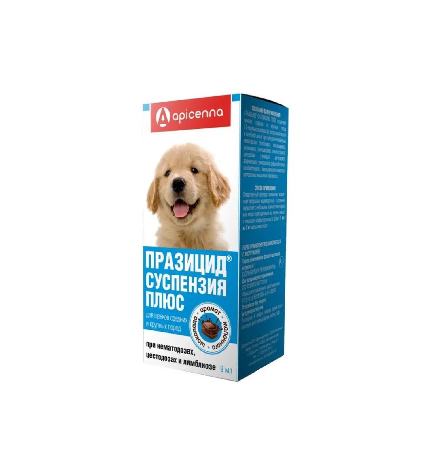 Apicenna Prasicide plus suspension for large breed puppies