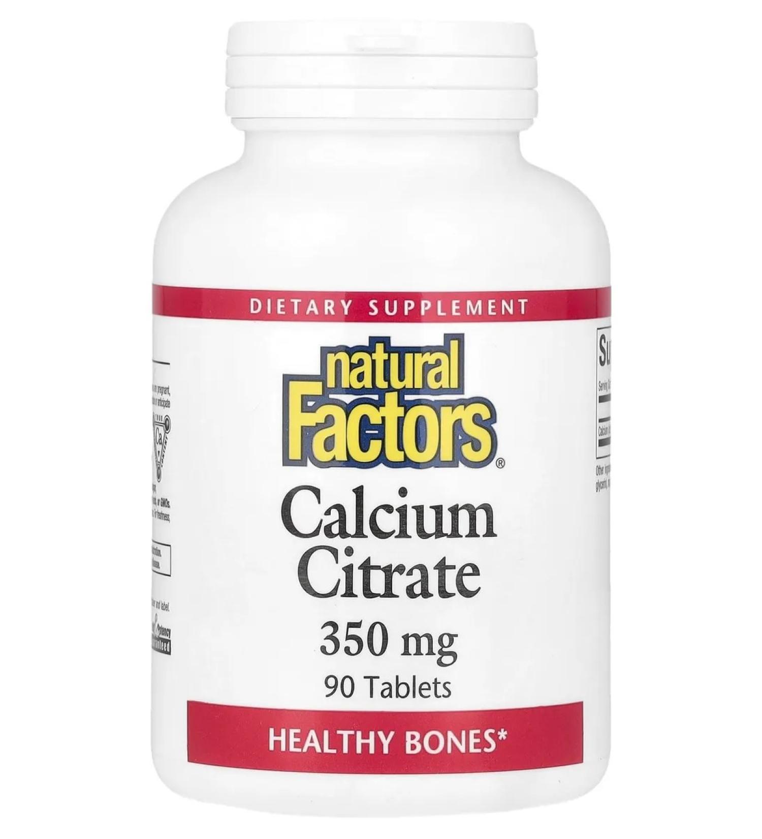 Natural Factors Calcium Citrate 350 mg 90 tablets Calcium Citrate