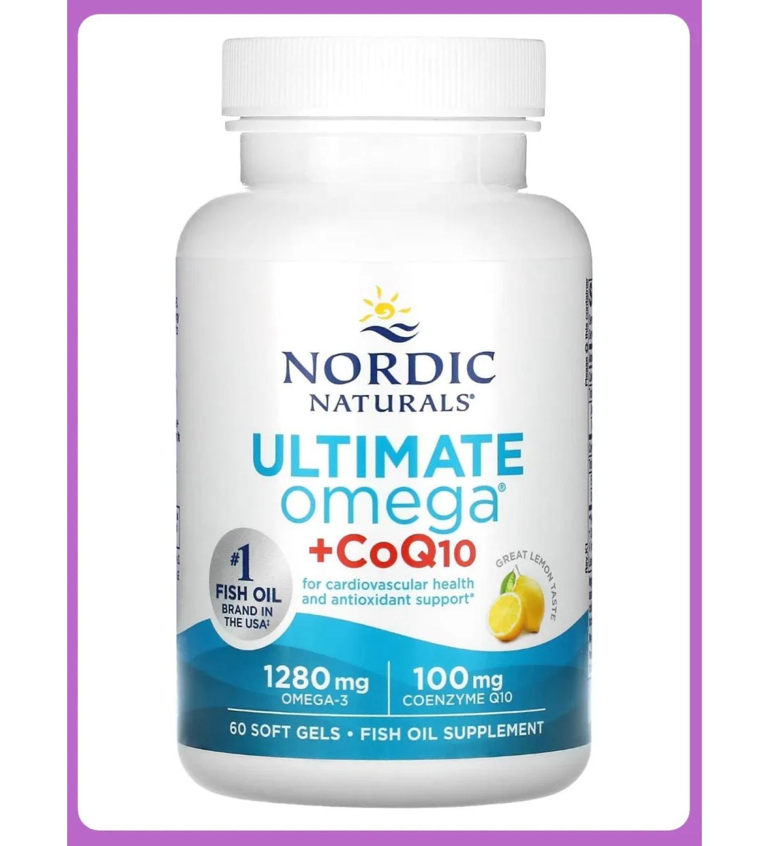 Nordic Naturals Ultimate omega with Coenzym Q10 60 capsules - Buy Online on GoSupps.com