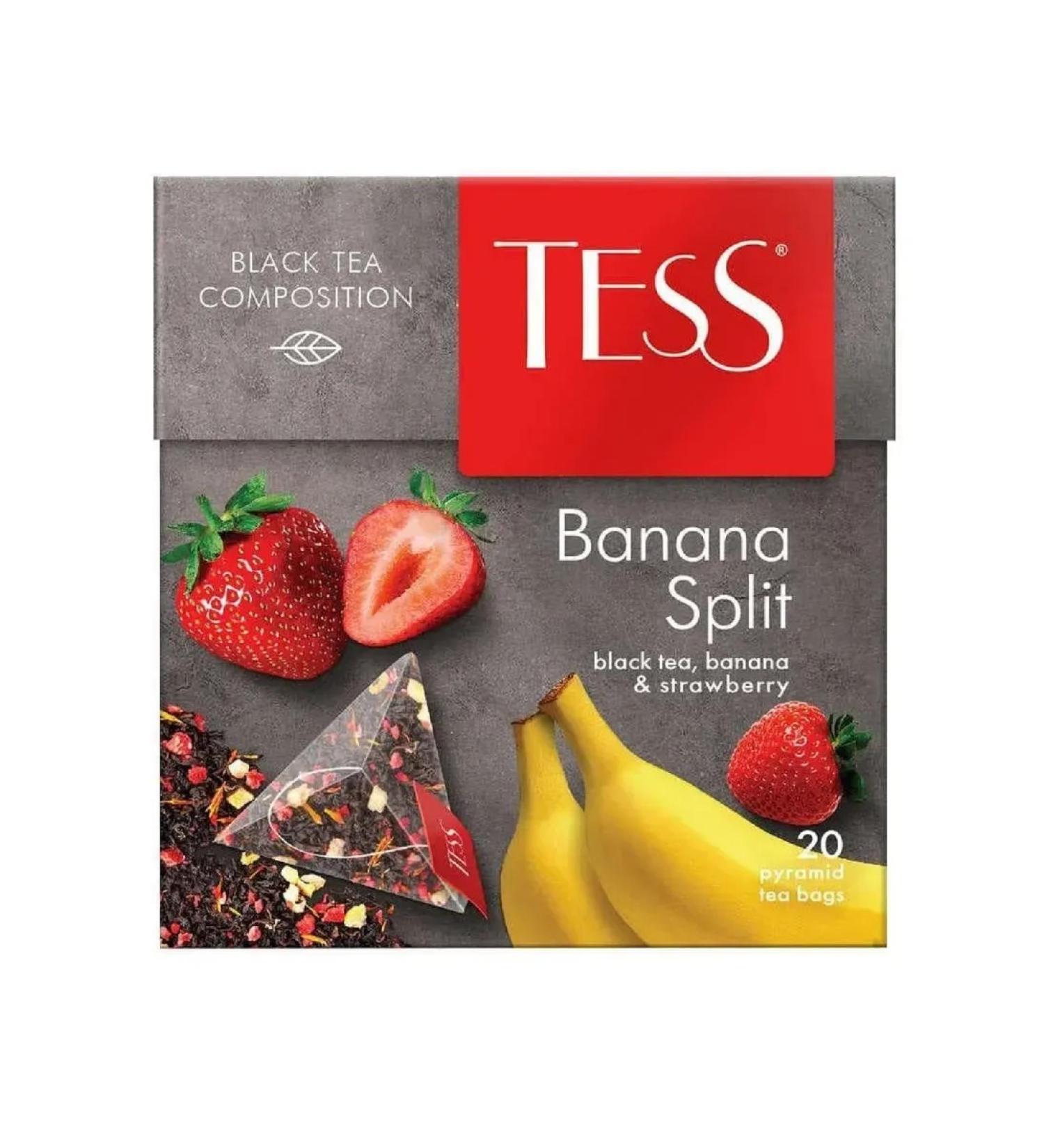TESS Black Banana Split tea 20 pyramids - Buy Online on GoSupps.com