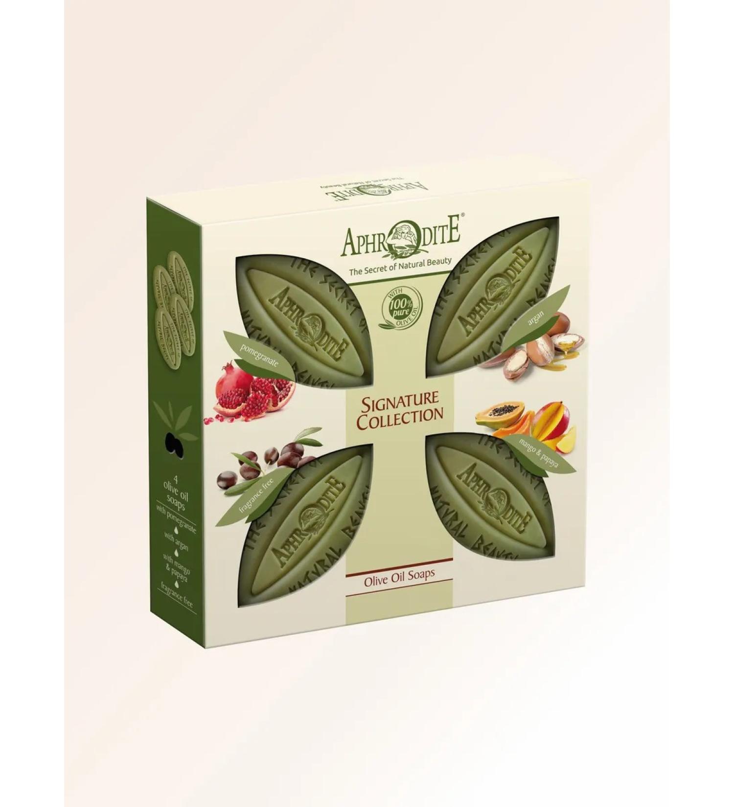 Aphrodite A set of soap of olive grenades argan natures mangoes and papaya - Buy Online on GoSupps.com