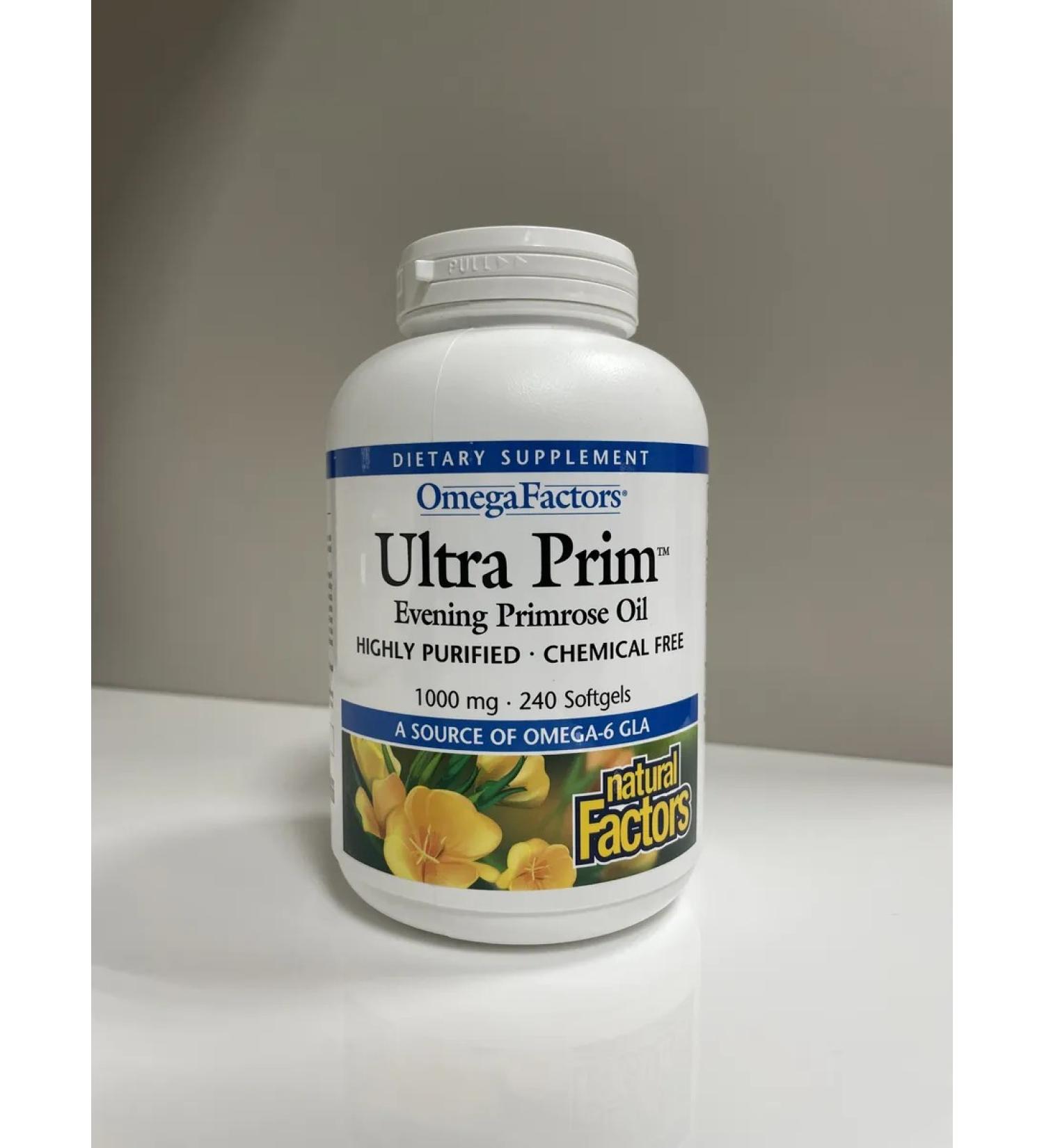 Natural Factors Oil Priguration of the Evening Ultra Prim 1000 mg 240 capsules - Buy Online on GoSupps.com