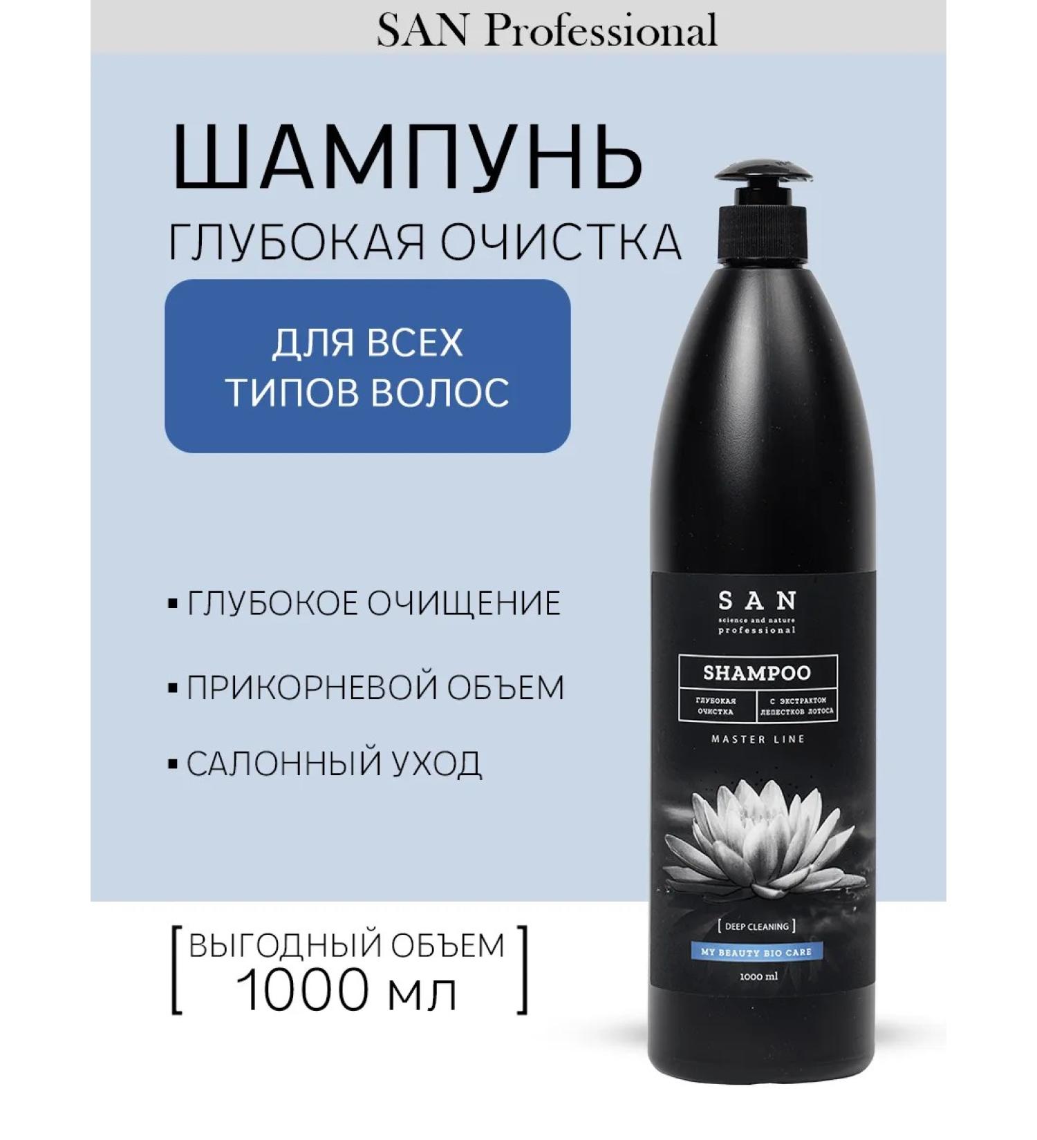 SAN Professional Shampoo for deep hair cleaning prof 1000 ml - Buy Online on GoSupps.com