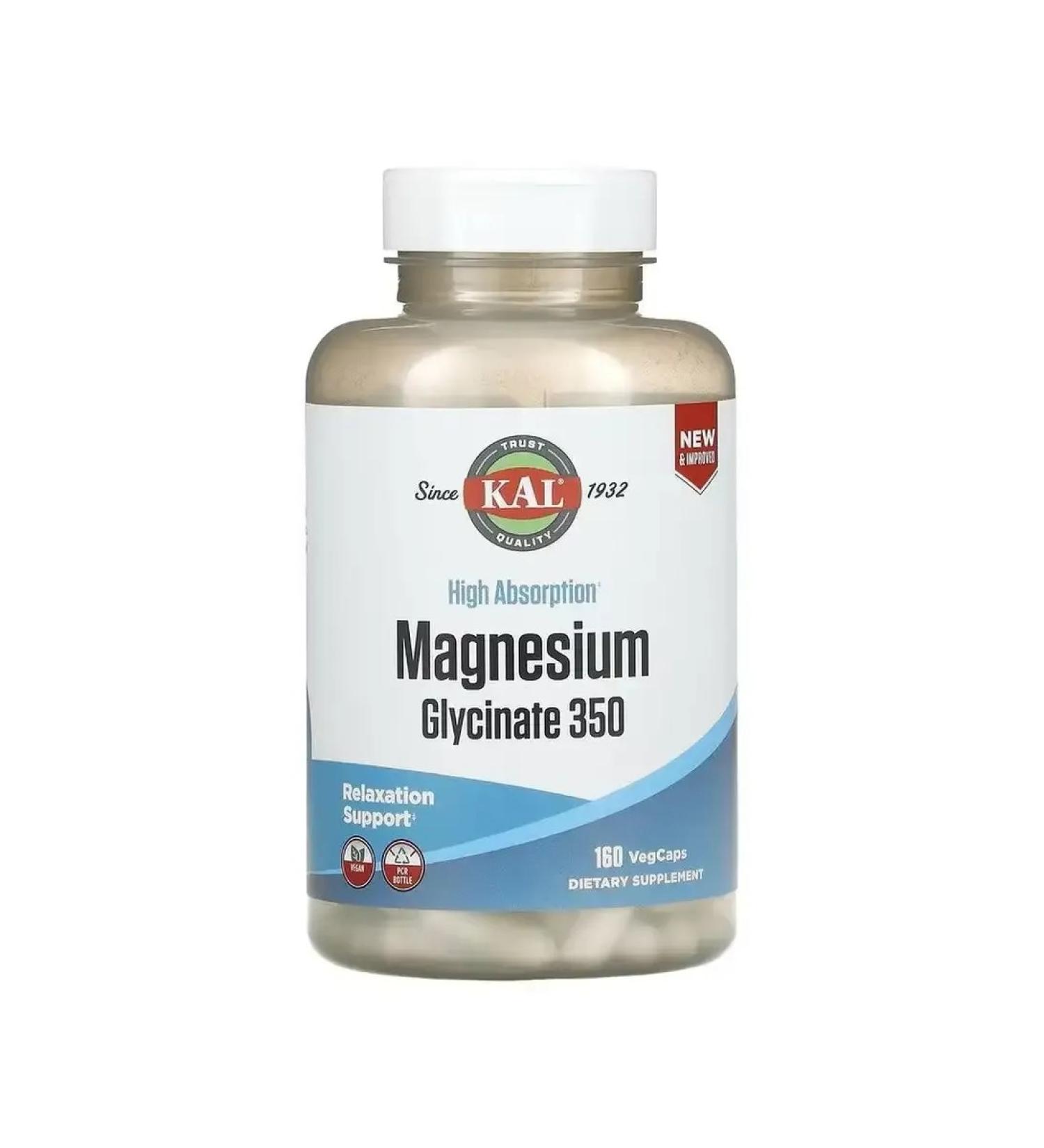 KAL Magnesium glycinate with high absorption 350 mg