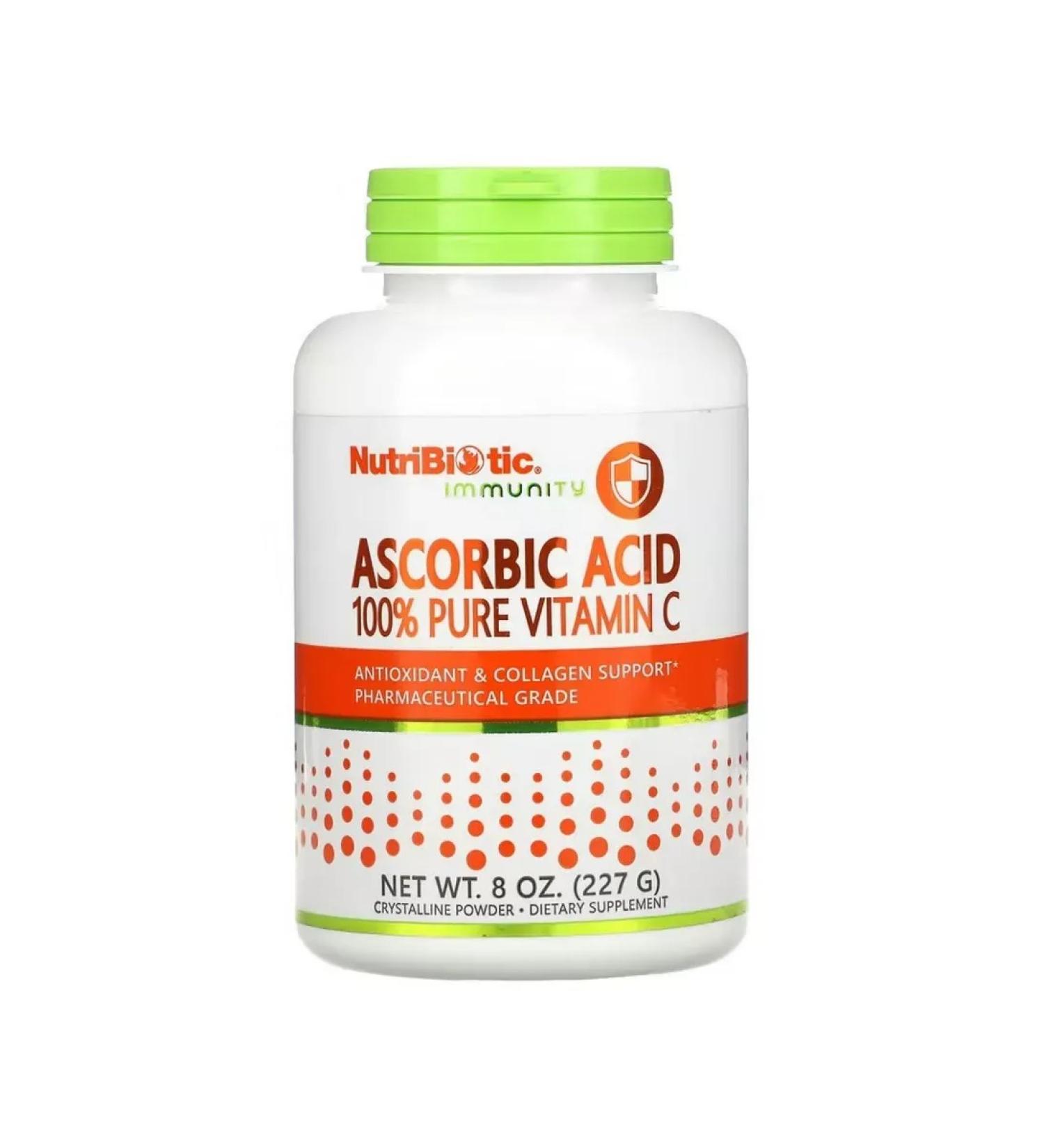 NutriBiotic Ascorbic acid pure vitamin C 227 g