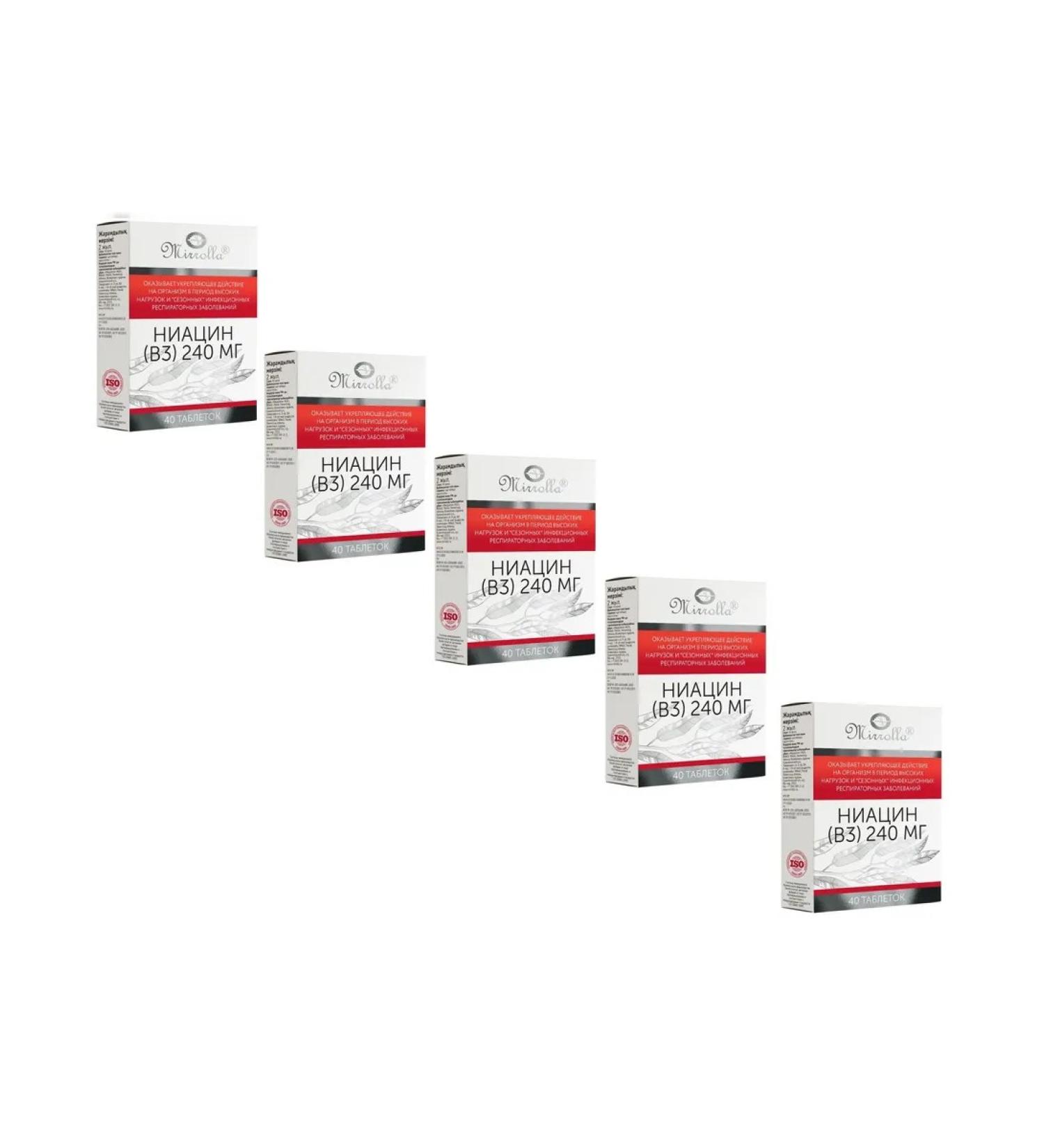 Mirrolla Niacin (B3) 40 table. 240mg -5 units - Buy Online on GoSupps.com