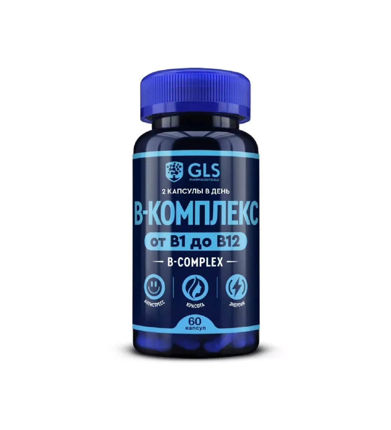 GLS B-complex 60 pcs. capsules weighing 430 mg-2 pcs - Buy Online on GoSupps.com