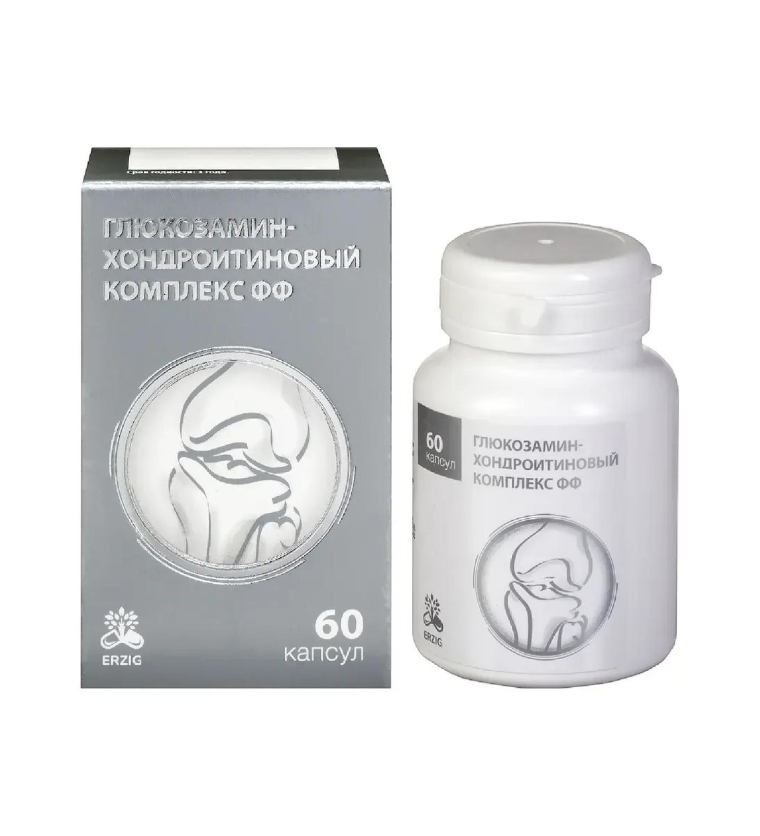 Erzig Glucosamine-chondroitin complex 60 caps. 400 mg-2 pcs - Buy Online on GoSupps.com