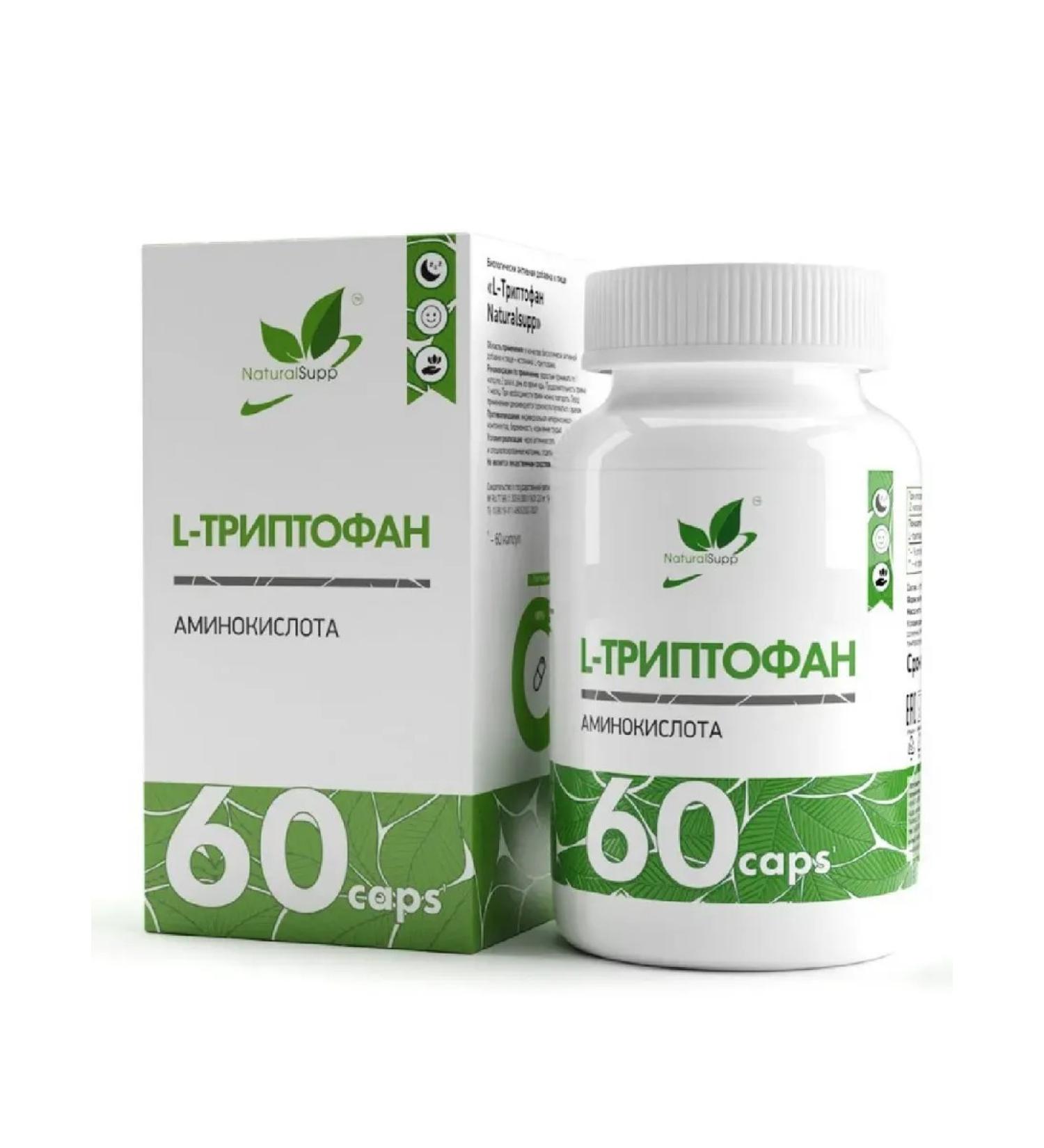 NaturalSupp L-tripthophanes capsule weighing 60 pcs. 500 mg -2 UC - Buy Online on GoSupps.com